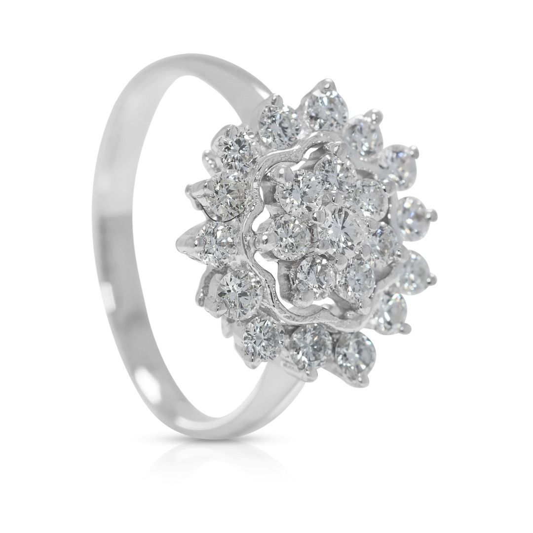 Breathtaking 1.15ct Natural Diamond Ring in 14K White Gold