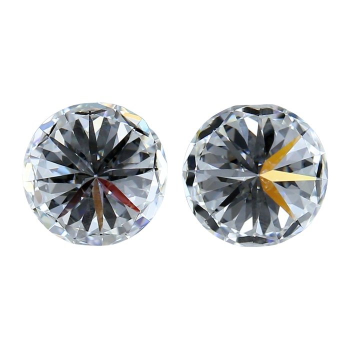 Exquisite 0.81ct Natural Pair of Round-Shaped Diamonds - IGI Certified