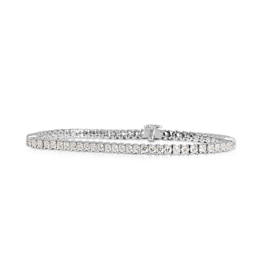 Breathtaking 4.96ct Diamond Bracelet in 18K White Gold