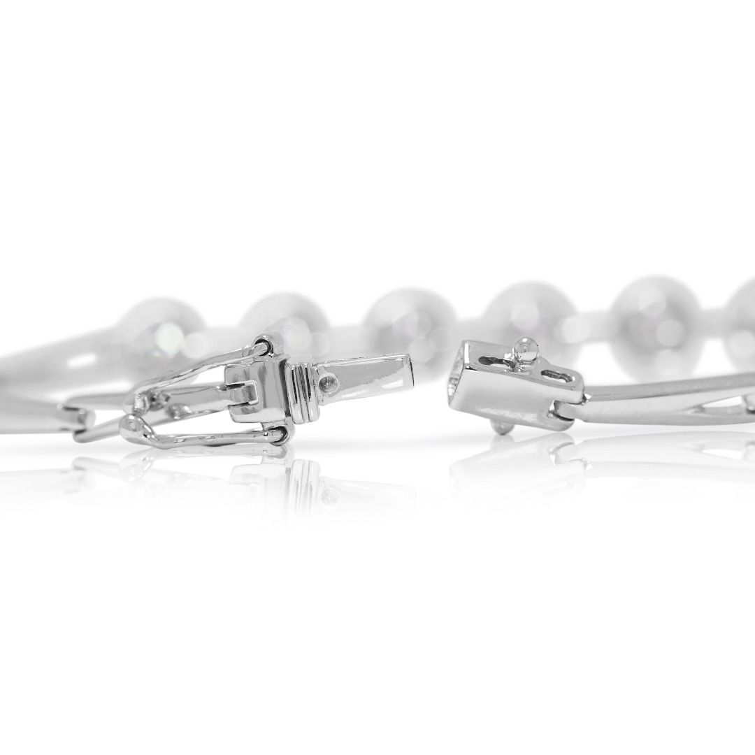 Sparkling 0.54ct Natural Diamond Bracelet in 18K White Gold