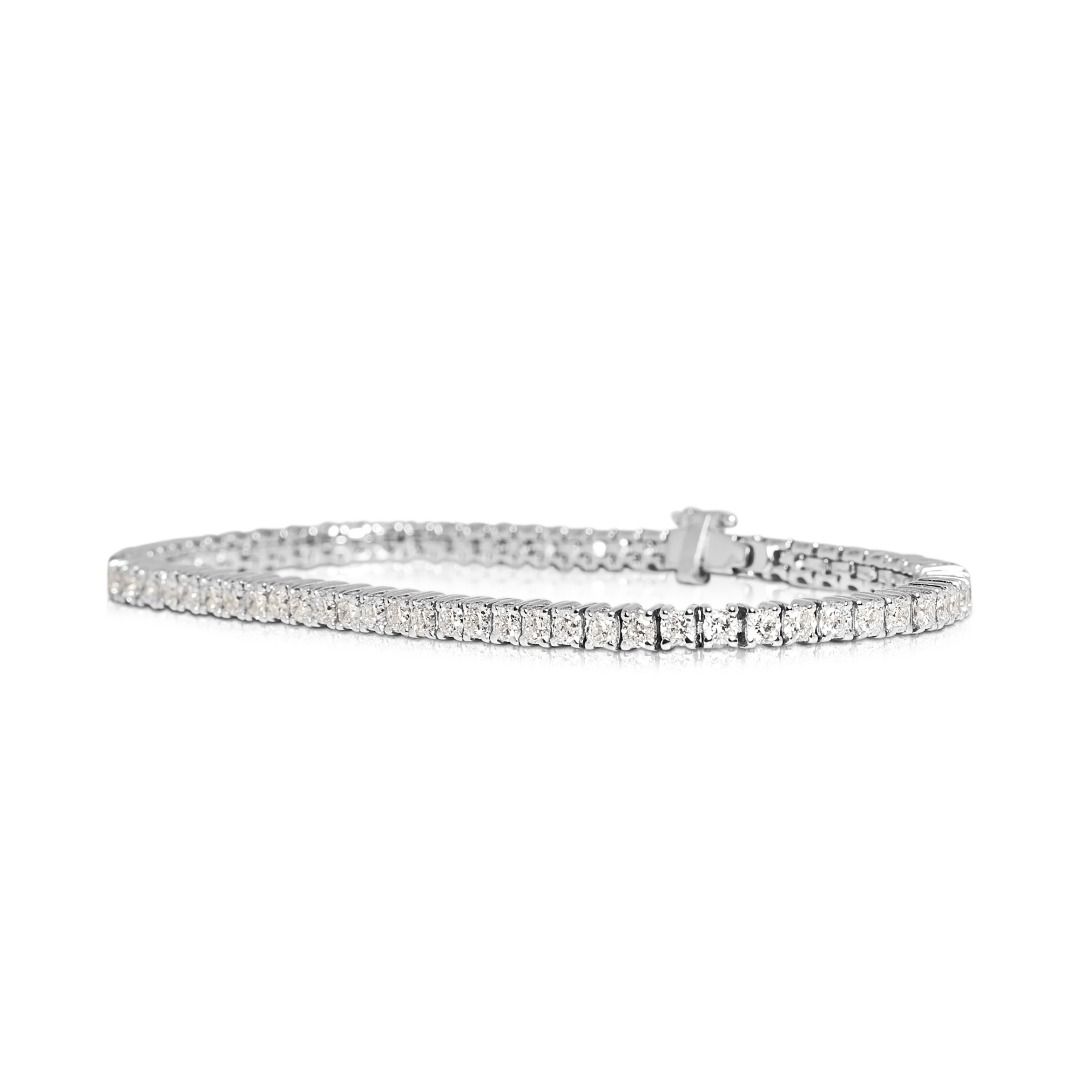 Breathtaking 4.96ct Diamond Bracelet in 18K White Gold