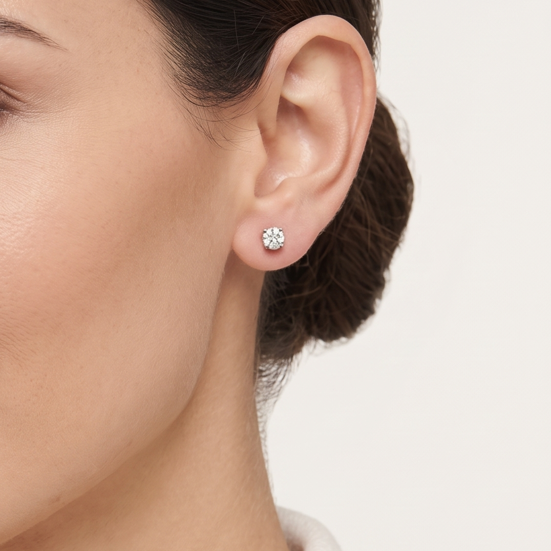 Classic 0.60ct Lab-Grown Diamond Stud Earrings in 10K White Gold