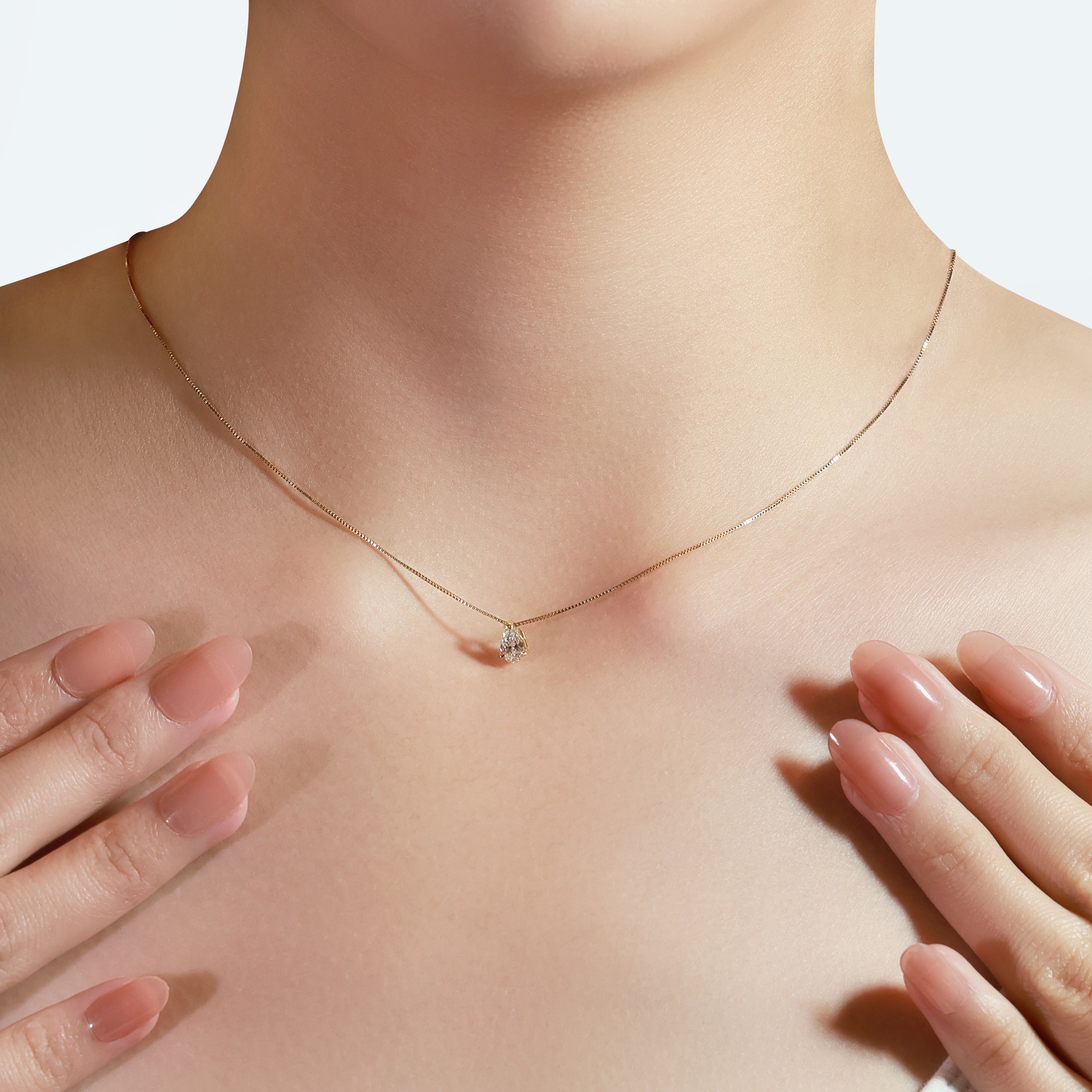 Elegant 0.38ct Pear-Shaped Diamond Pendant in 18K Yellow Gold