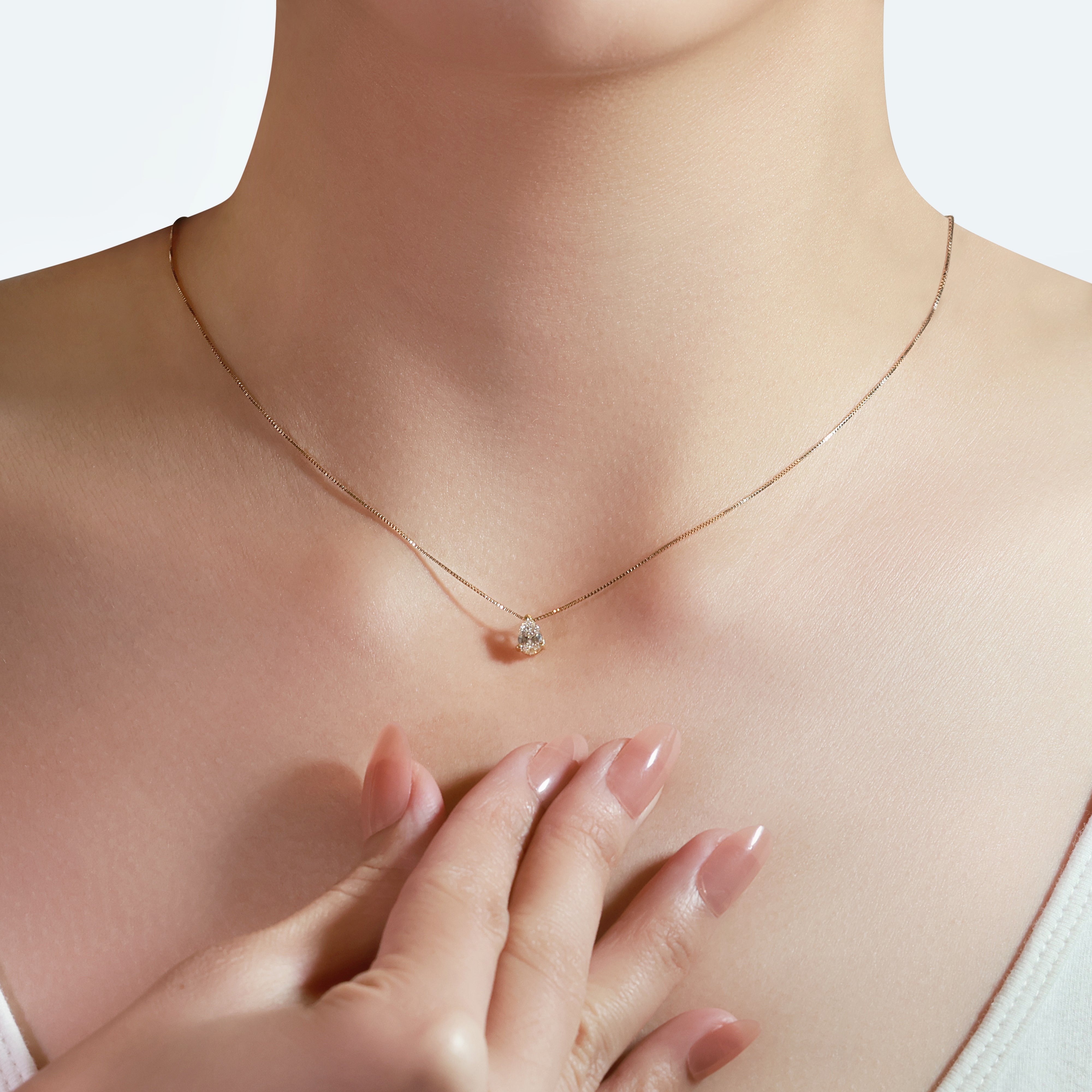 Elegant 0.38ct Pear-Shaped Diamond Pendant in 18K Yellow Gold