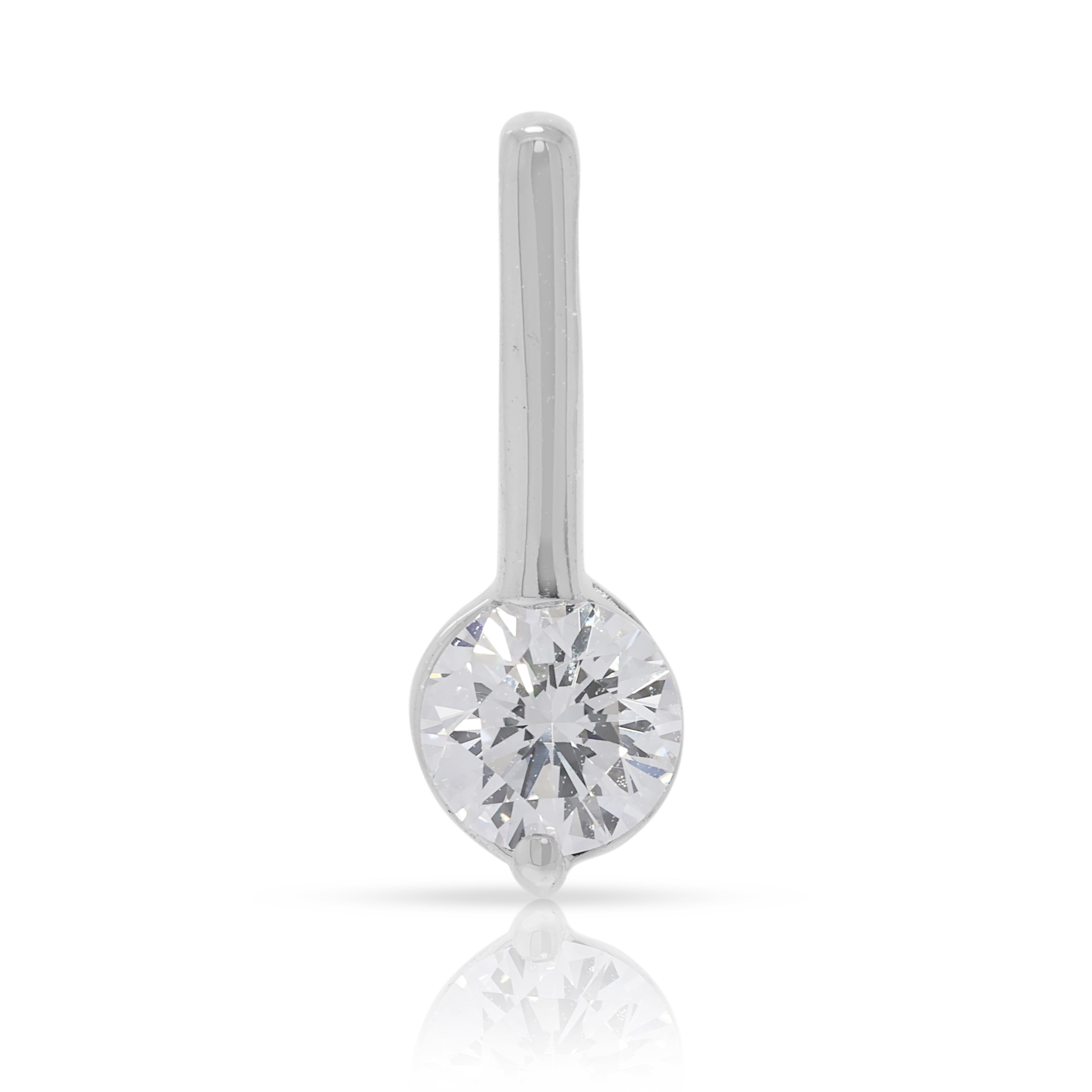 Dazzling 0.25ct Natural Diamond 18K White Gold Pendant