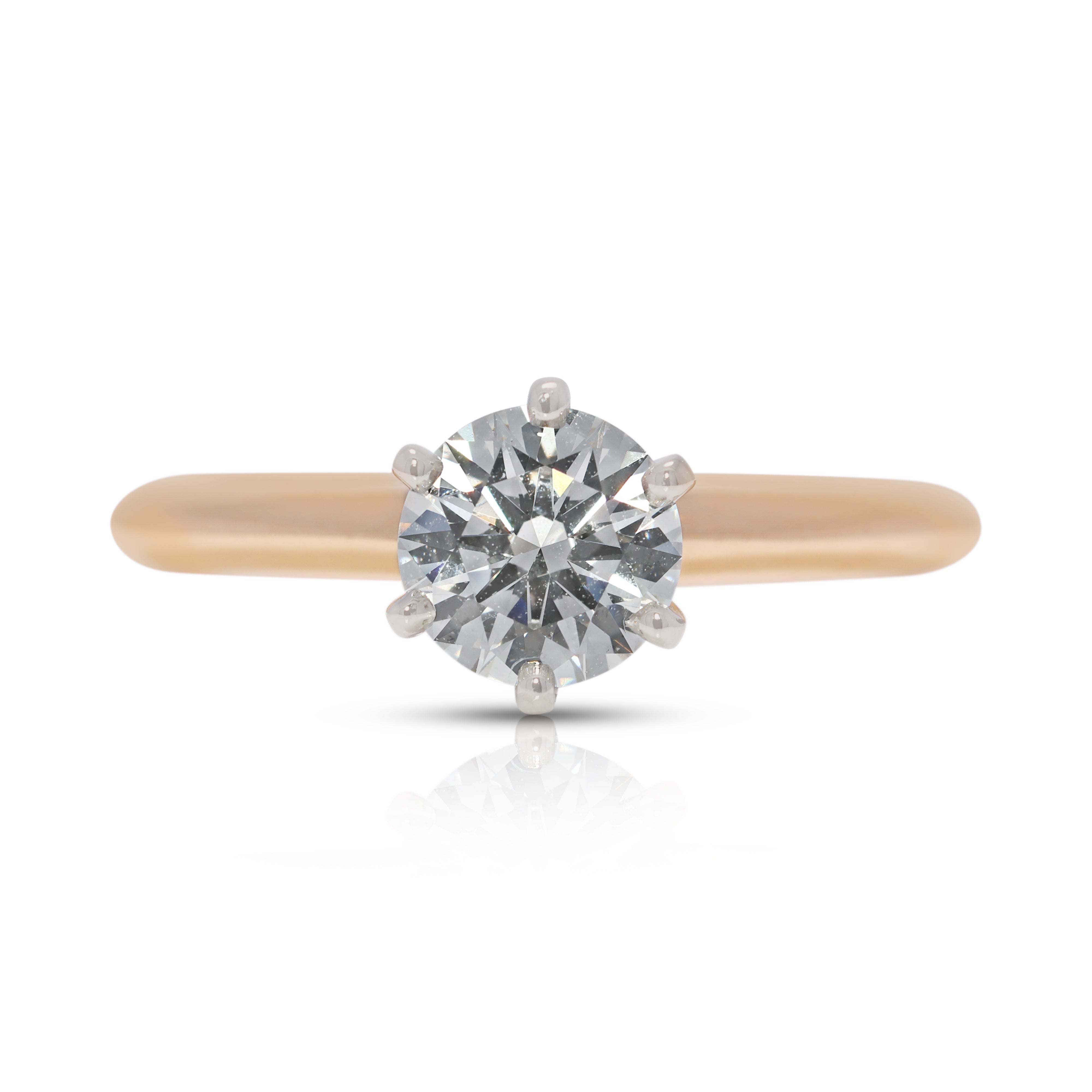 Iconic 0.72ct Tiffany & Co. Natural Diamond Platinum Solitaire Ring (Full Set)