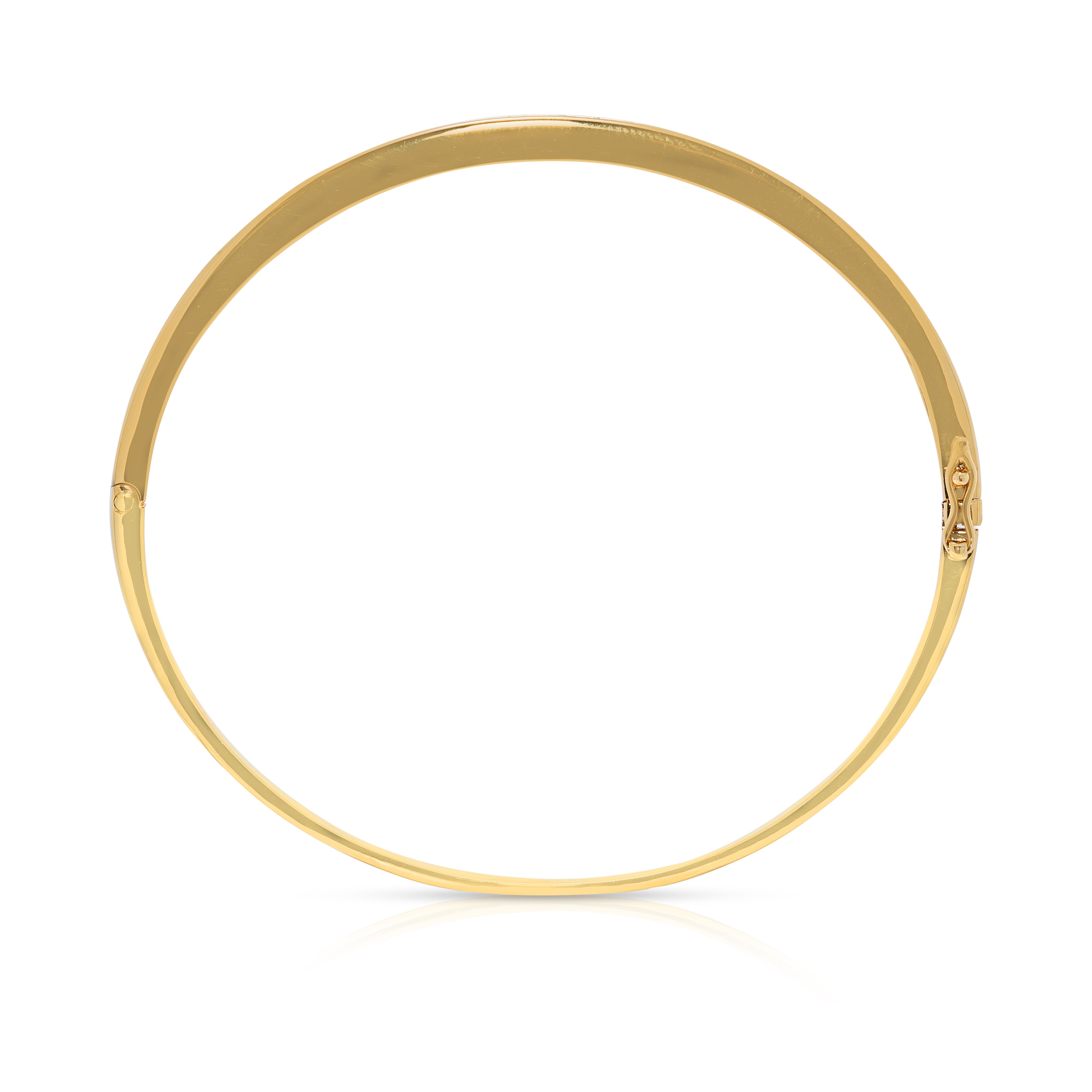 Substantial 1.05ct Natural Diamond Channel-Set Bangle Bracelet in 18K Yellow Gold