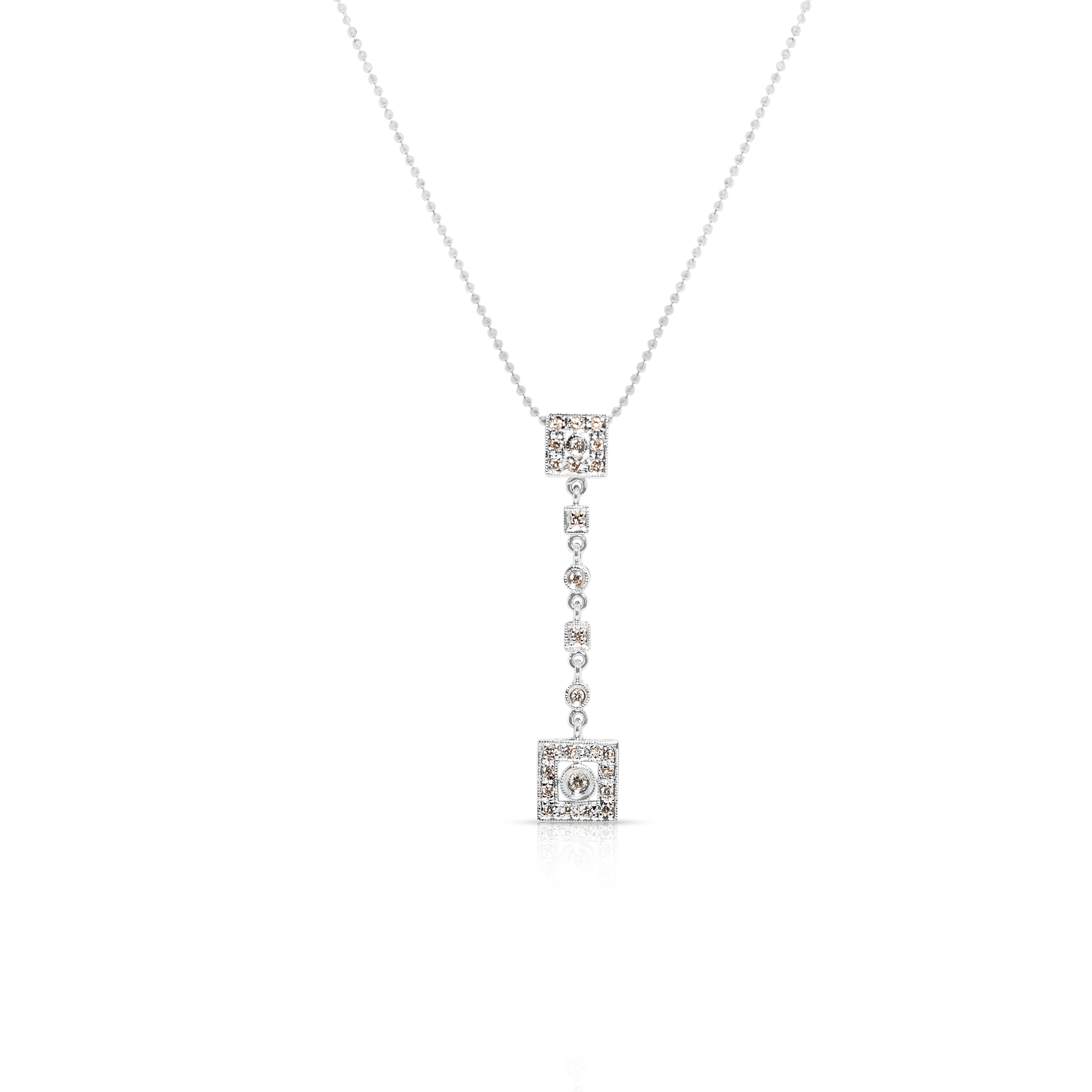 Elegant 0.3ct Diamond Necklace in 18K White Gold