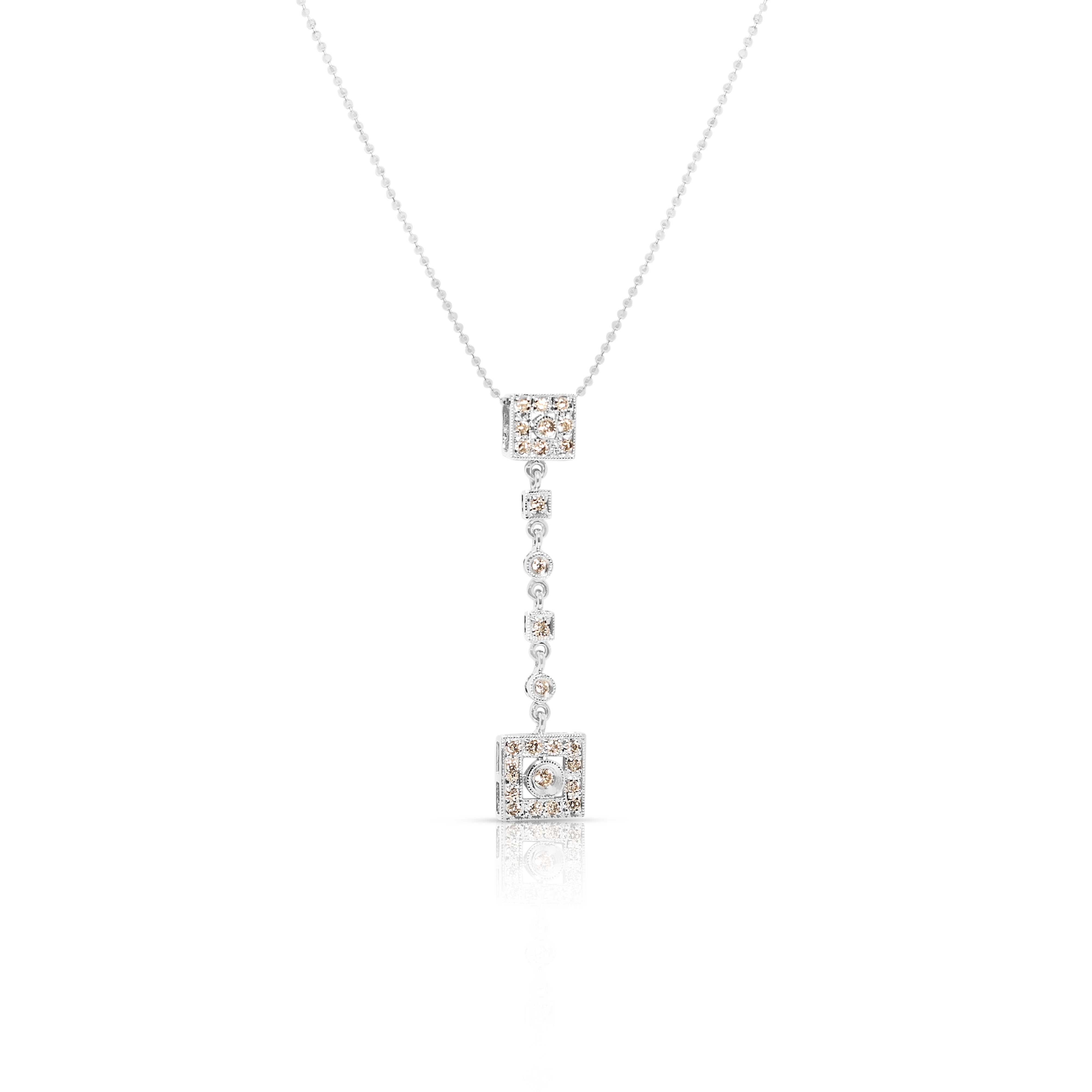 Elegant 0.3ct Diamond Necklace in 18K White Gold