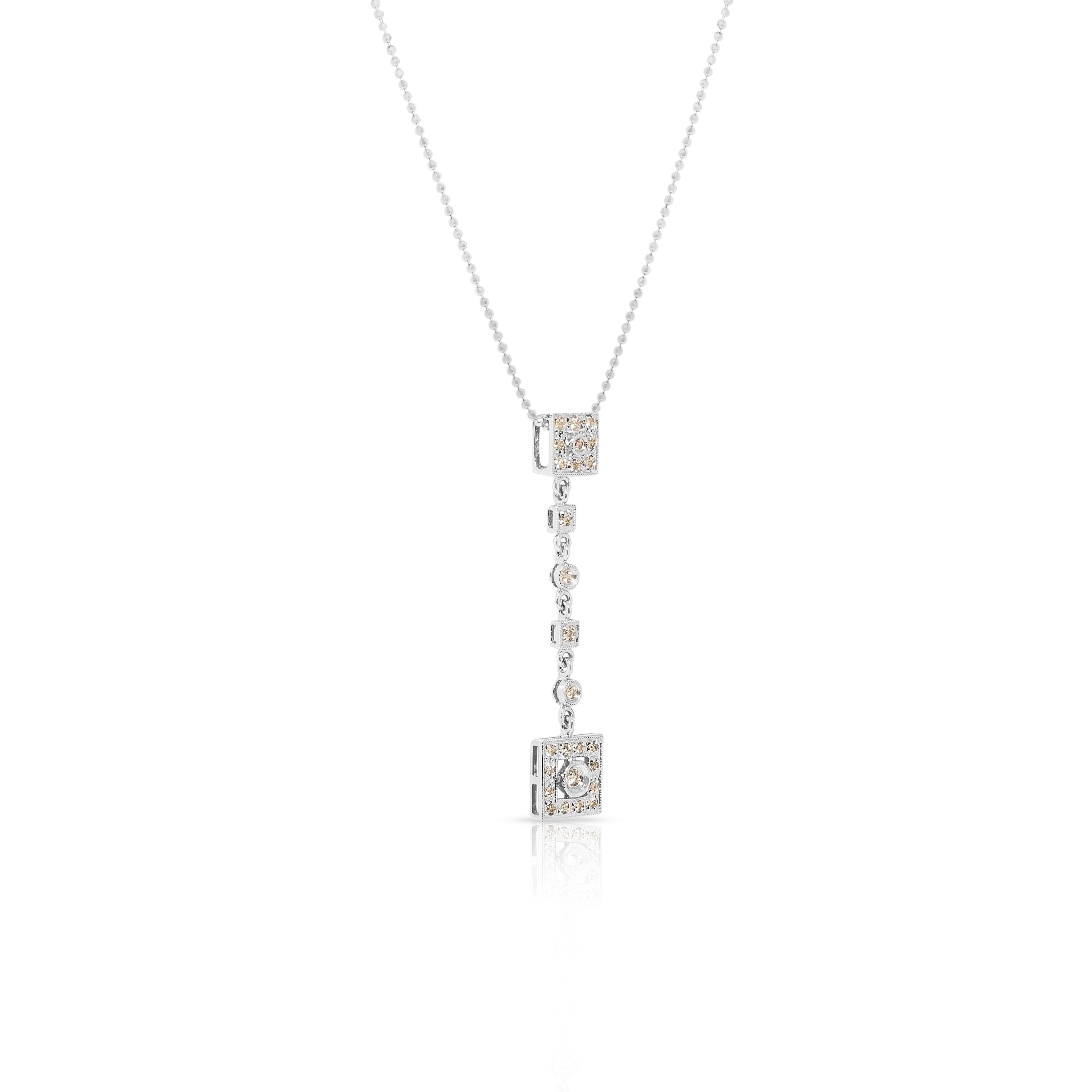 Elegant 0.3ct Diamond Necklace in 18K White Gold