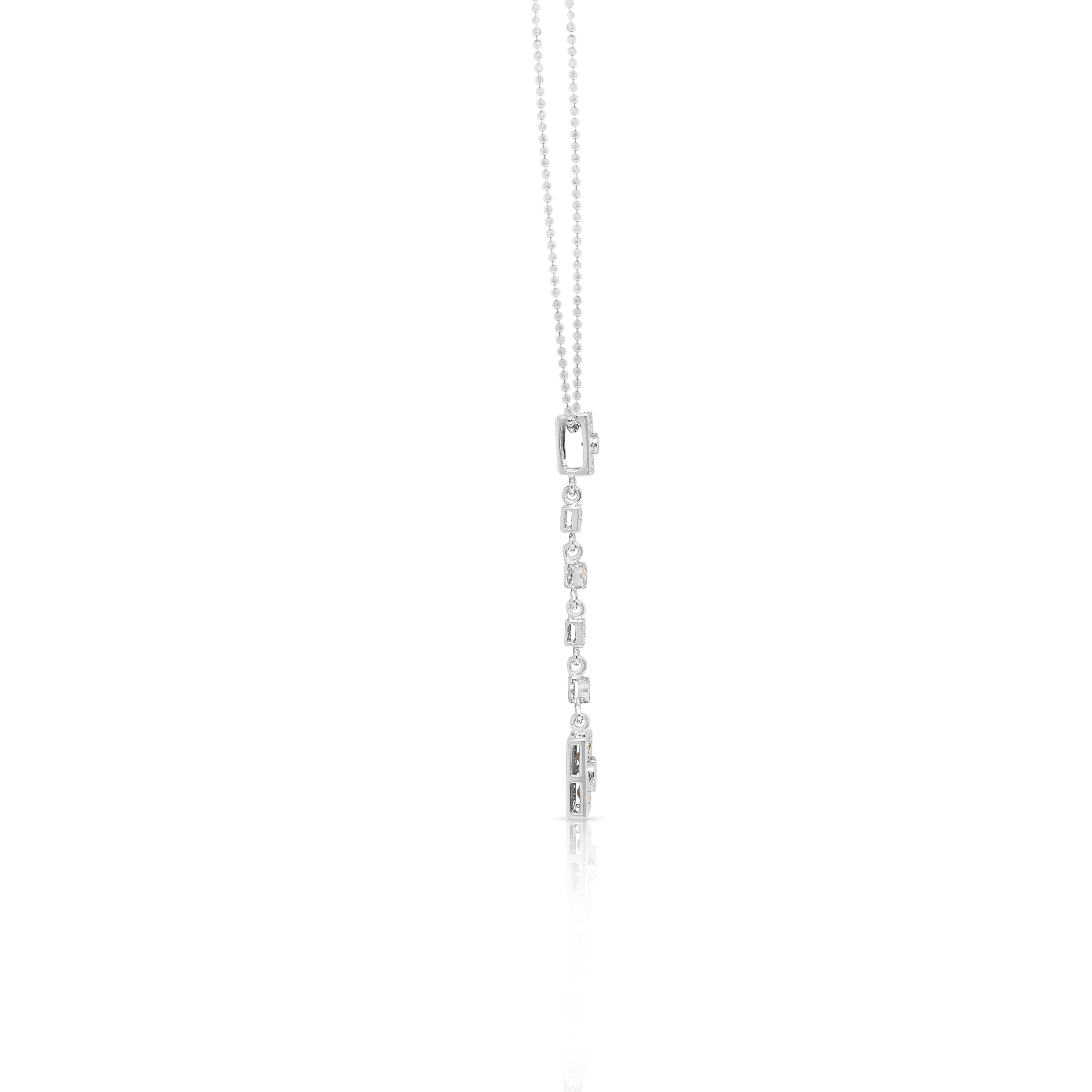 Elegant 0.3ct Diamond Necklace in 18K White Gold