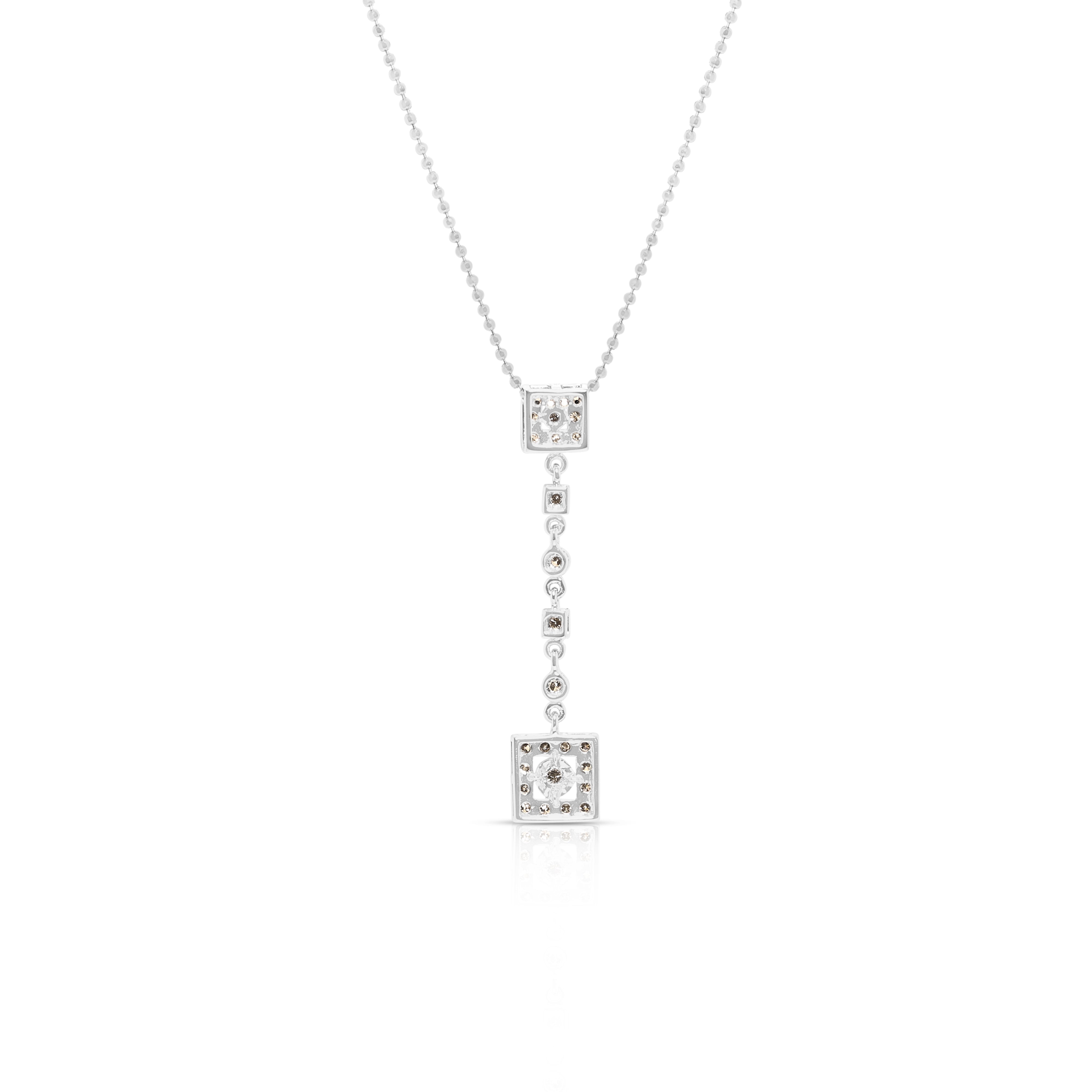 Elegant 0.3ct Diamond Necklace in 18K White Gold