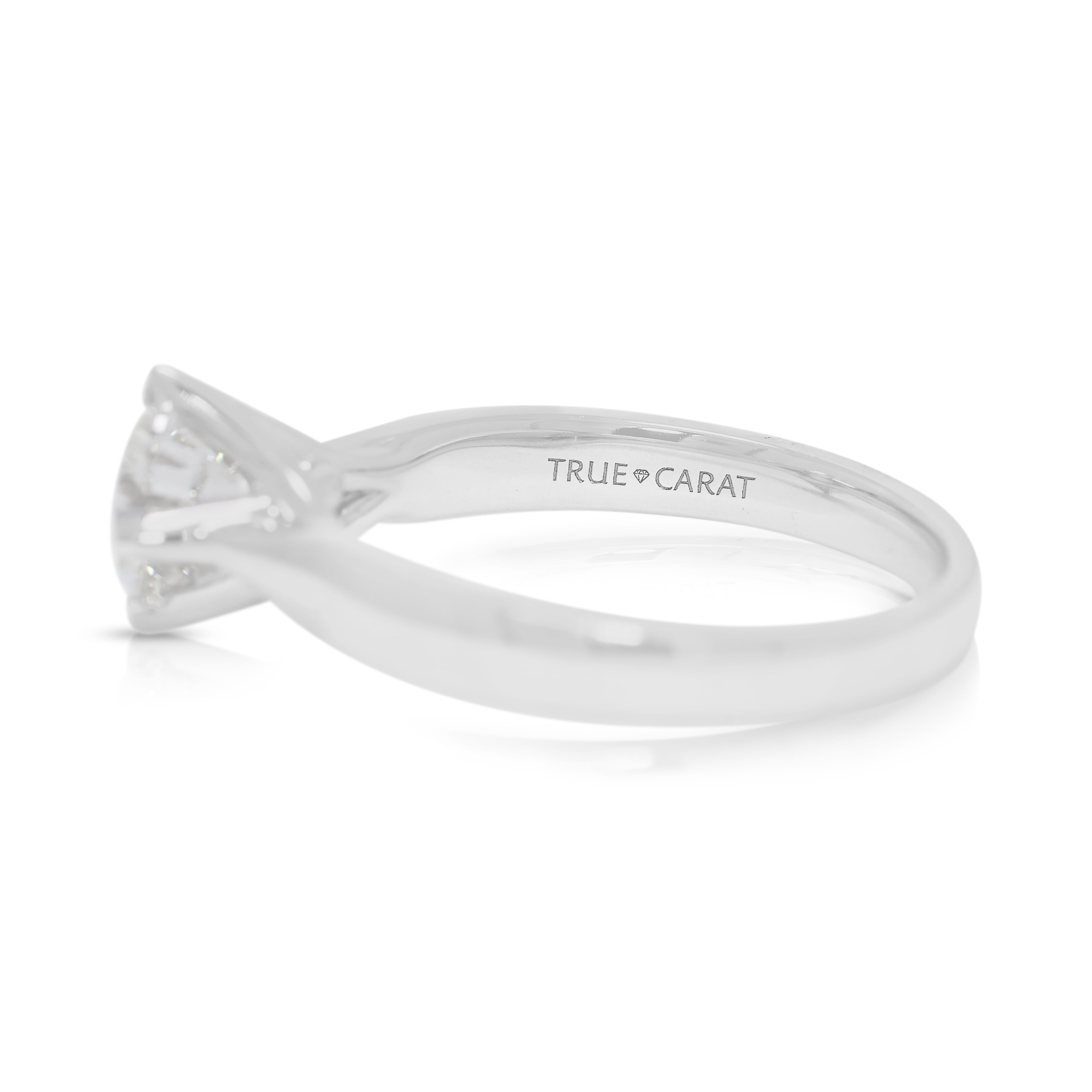 Dazzling 1.00ct Lab-Grown Diamond Solitaire 18K White Gold Ring (Unworn)