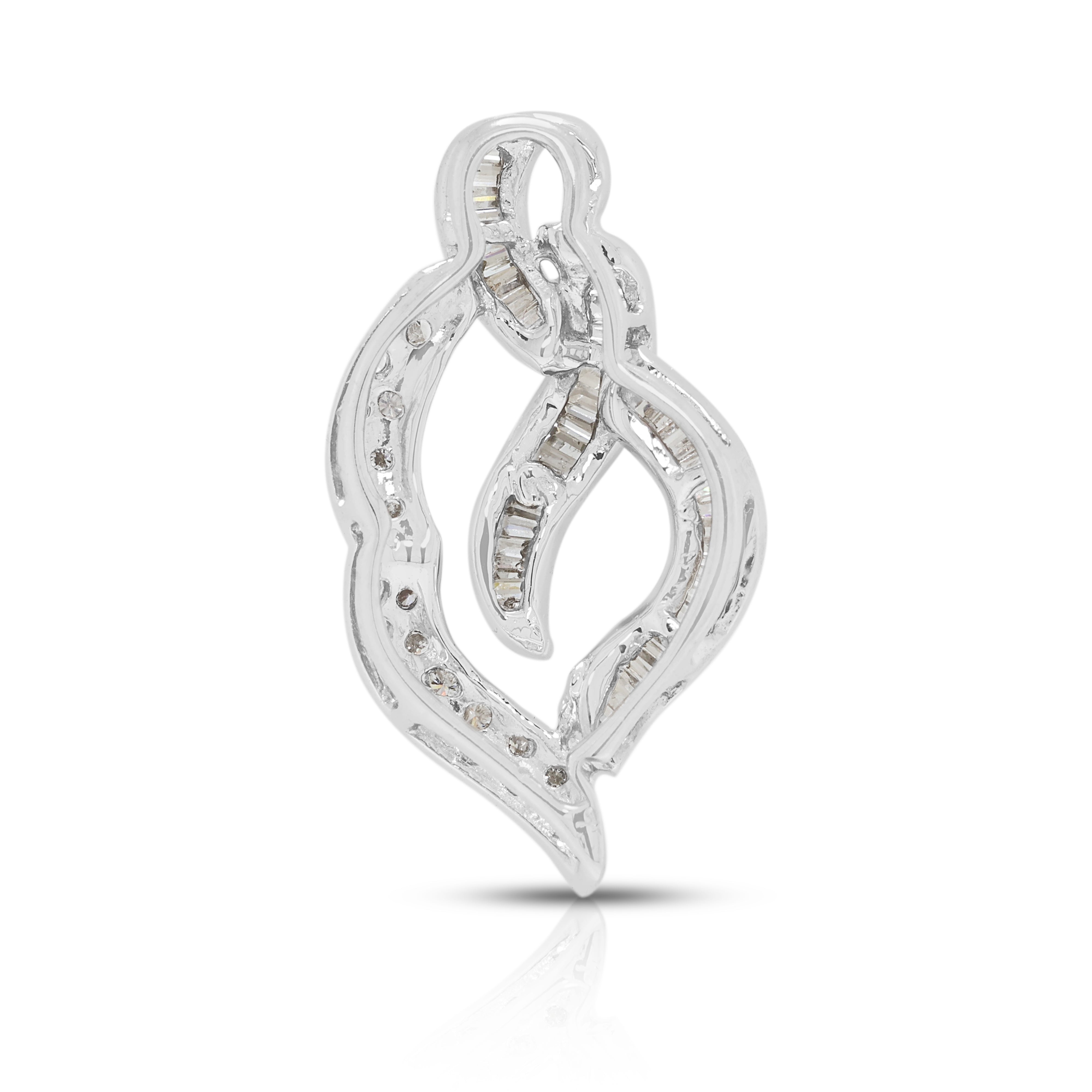 Dynamic 0.33ct Natural Diamond Pendant in 18K White Gold
