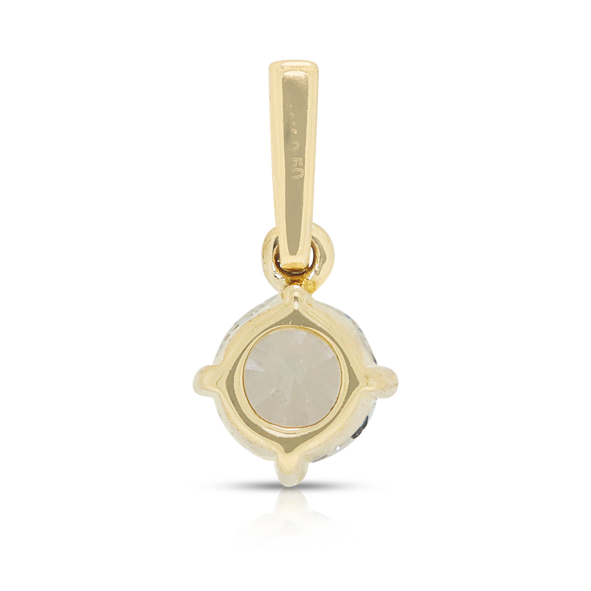 Elegant 0.50ct Natural Diamond Solitaire Pendant in 18K Two-Tone Gold