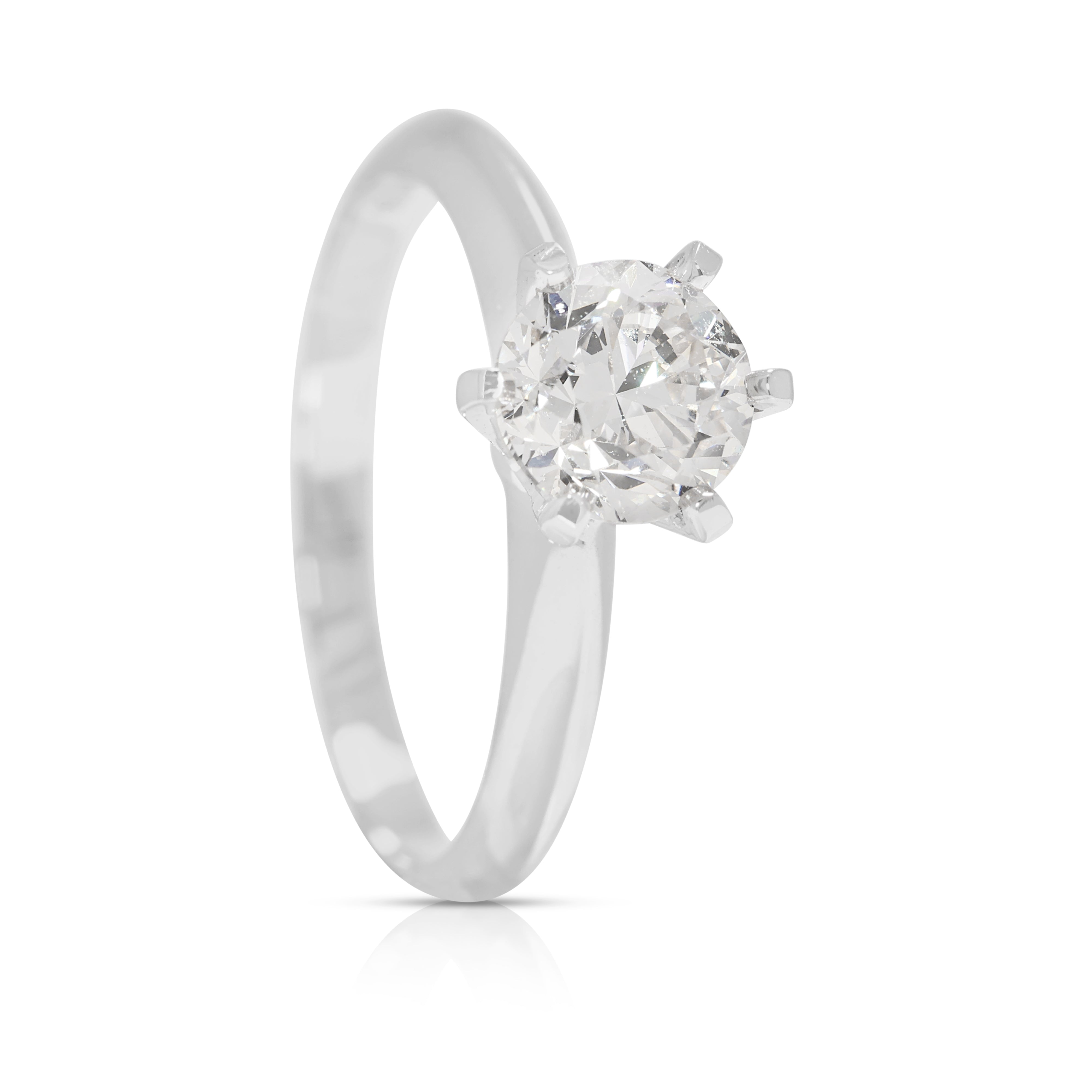 Pristine 1ct Natural Diamond 18K White Gold Solitaire Ring (New-Unworn) - NGI Certified