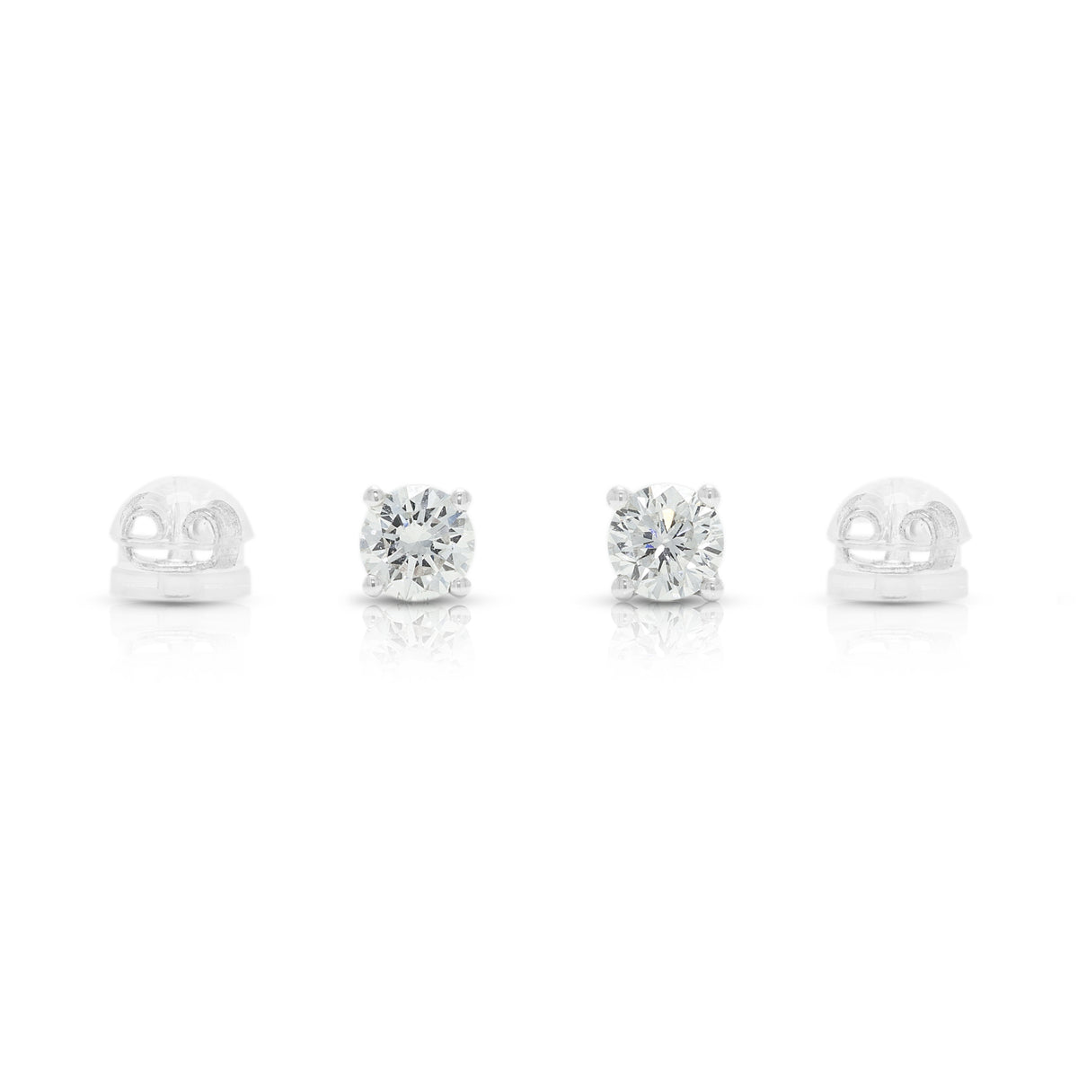 Classic 0.60ct Lab-Grown Diamond Stud Earrings in 10K White Gold