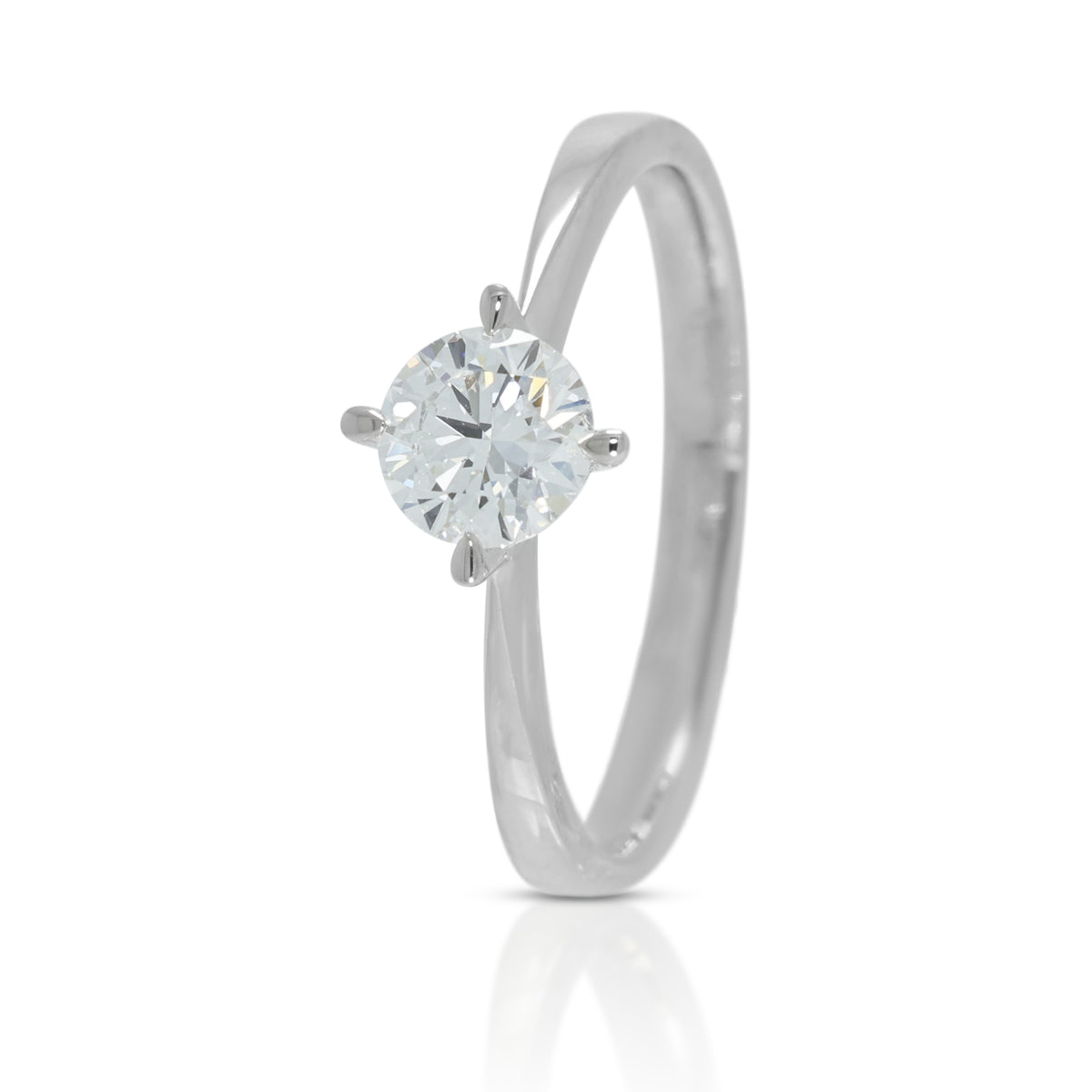Classic 0.50ct Round Brilliant Natural Diamond Solitaire Ring in Platinum with GIA Certificate