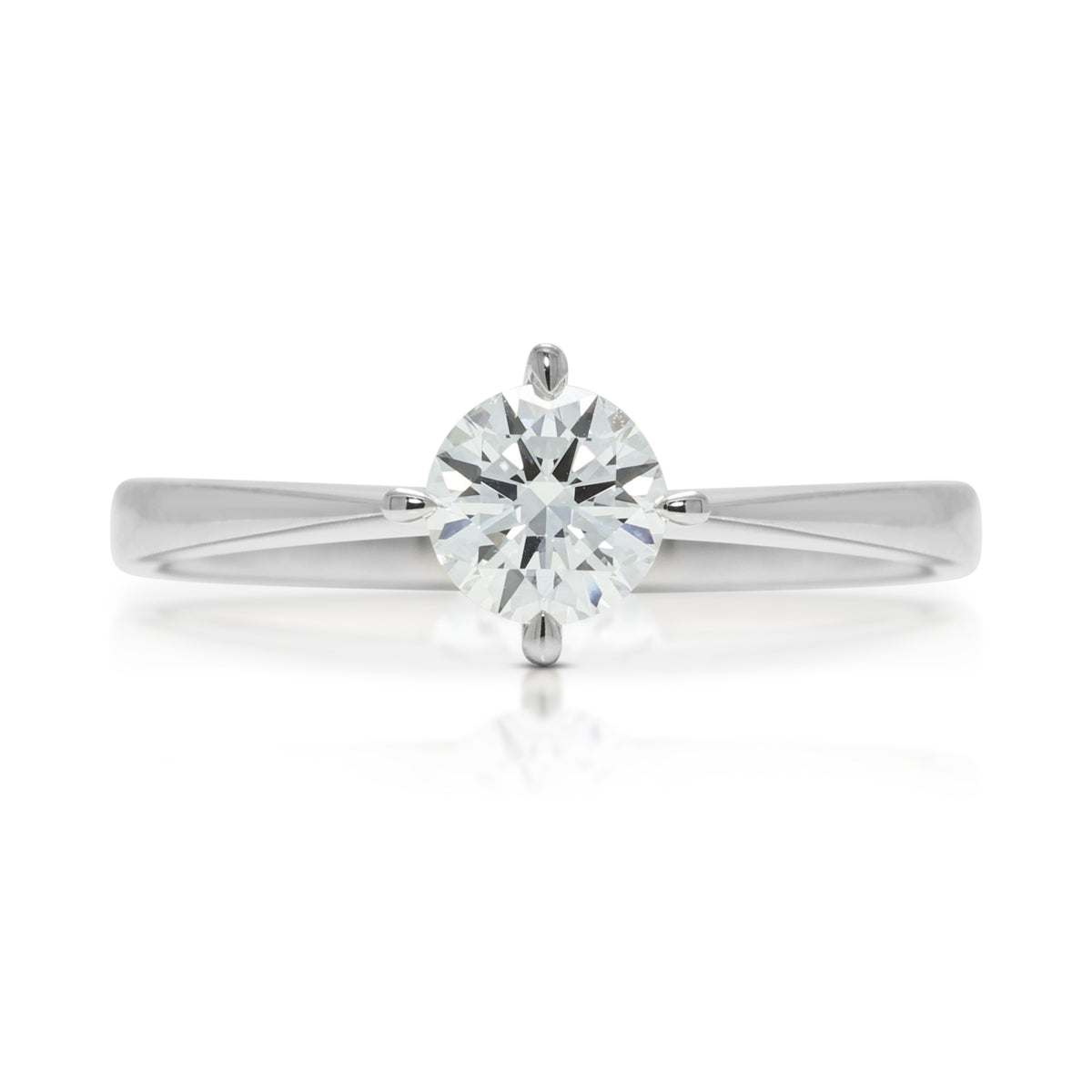 Classic 0.50ct Round Brilliant Natural Diamond Solitaire Ring in Platinum with GIA Certificate