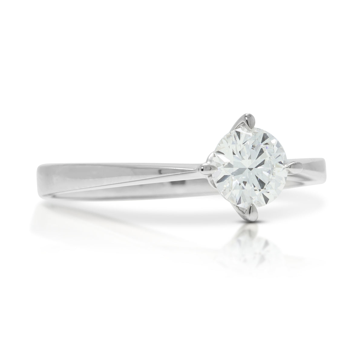 Classic 0.50ct Round Brilliant Natural Diamond Solitaire Ring in Platinum with GIA Certificate