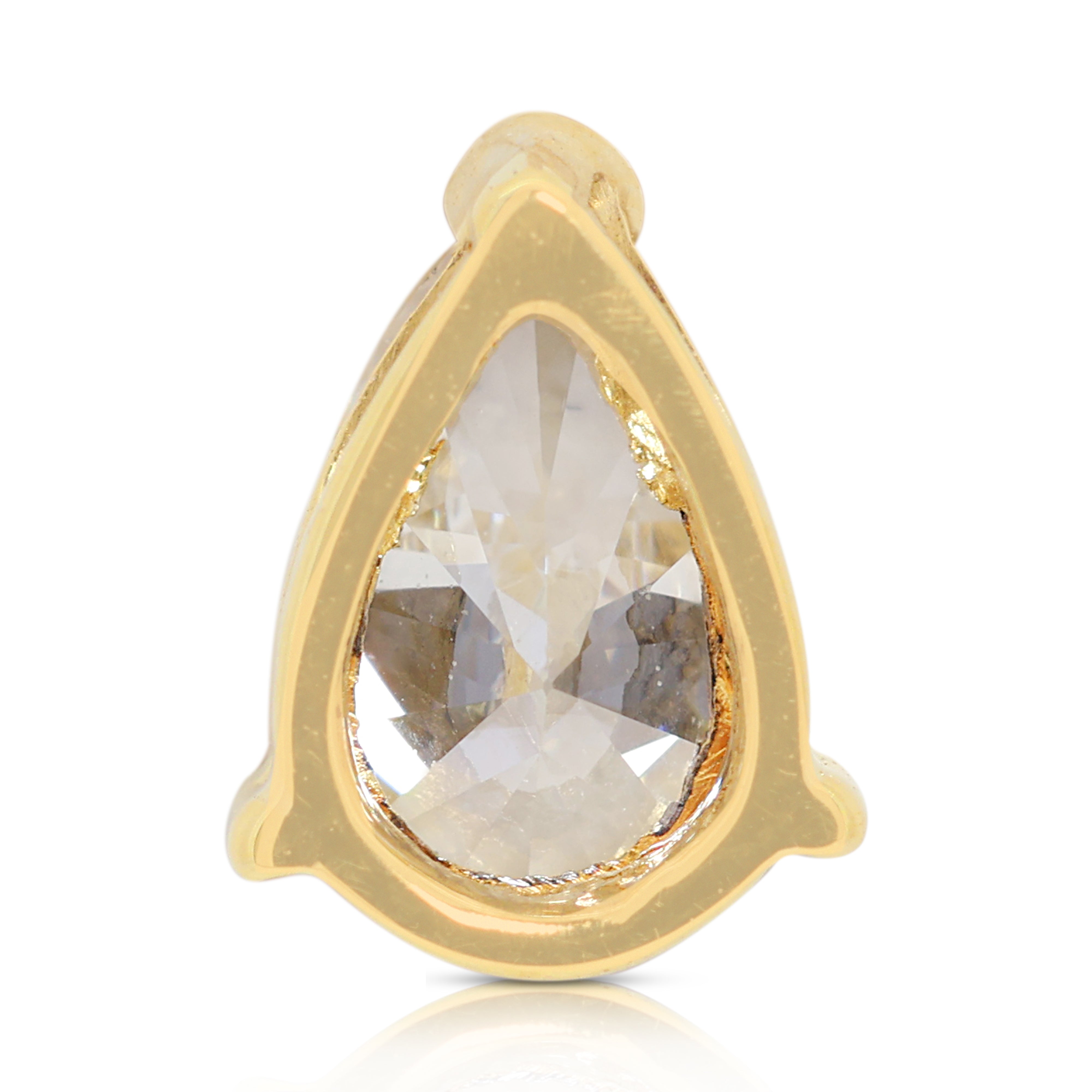 Elegant 0.38ct Pear-Shaped Diamond Pendant in 18K Yellow Gold