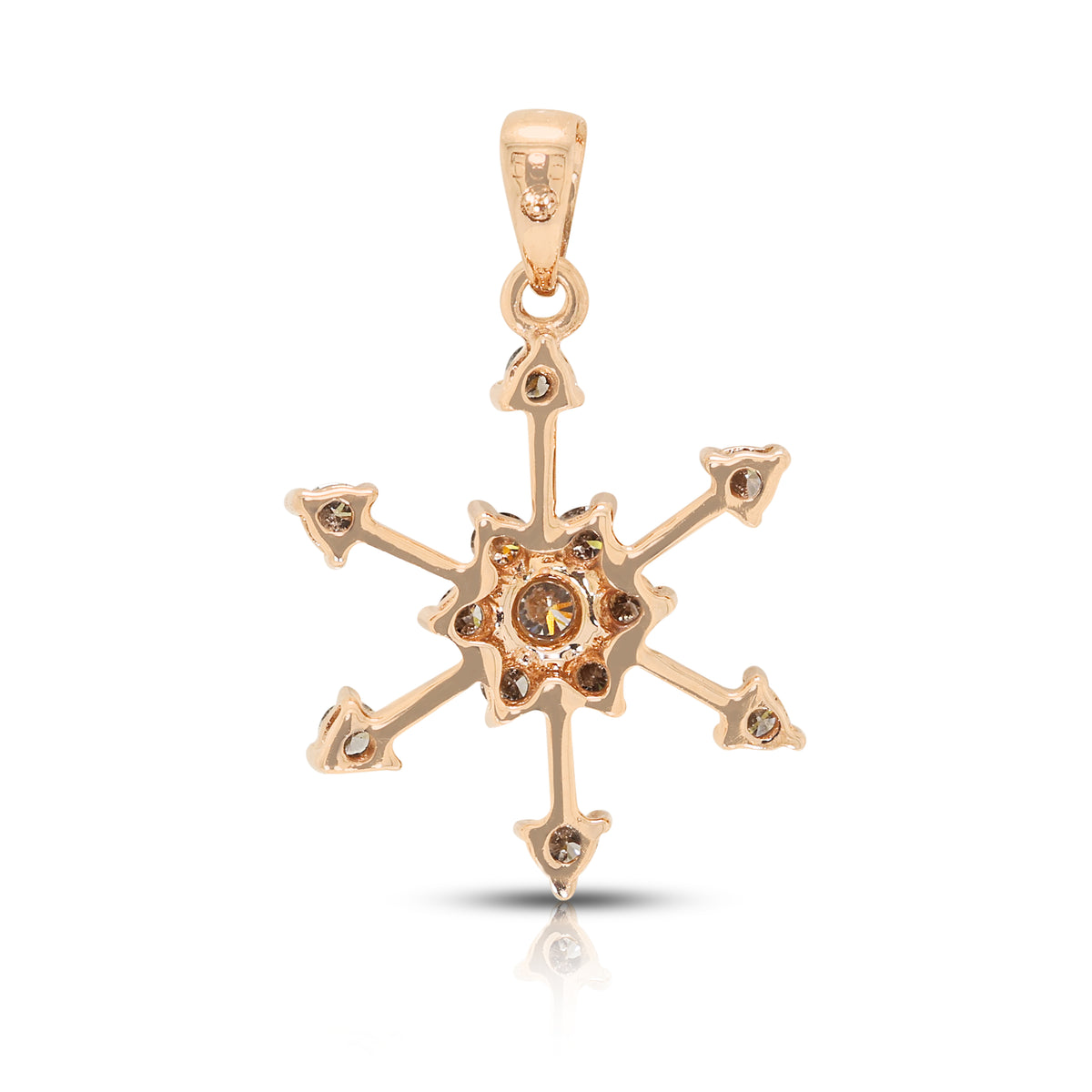 Elegant Meyson 0.20ct Natural Diamond Pendant in 9K Rose Gold