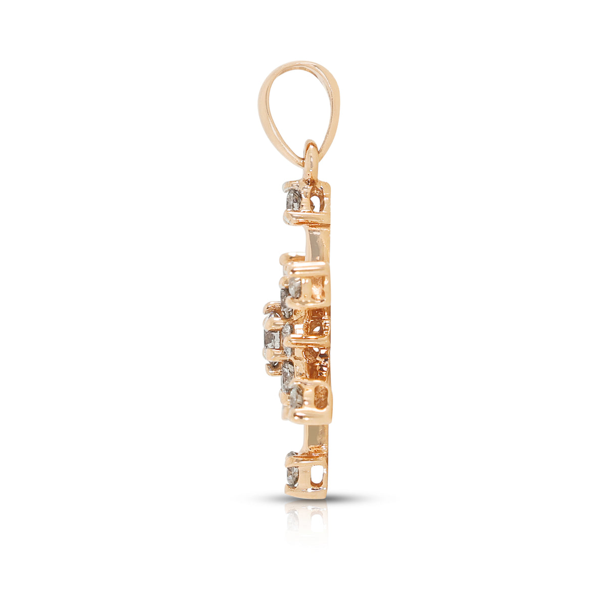 Elegant Meyson 0.20ct Natural Diamond Pendant in 9K Rose Gold