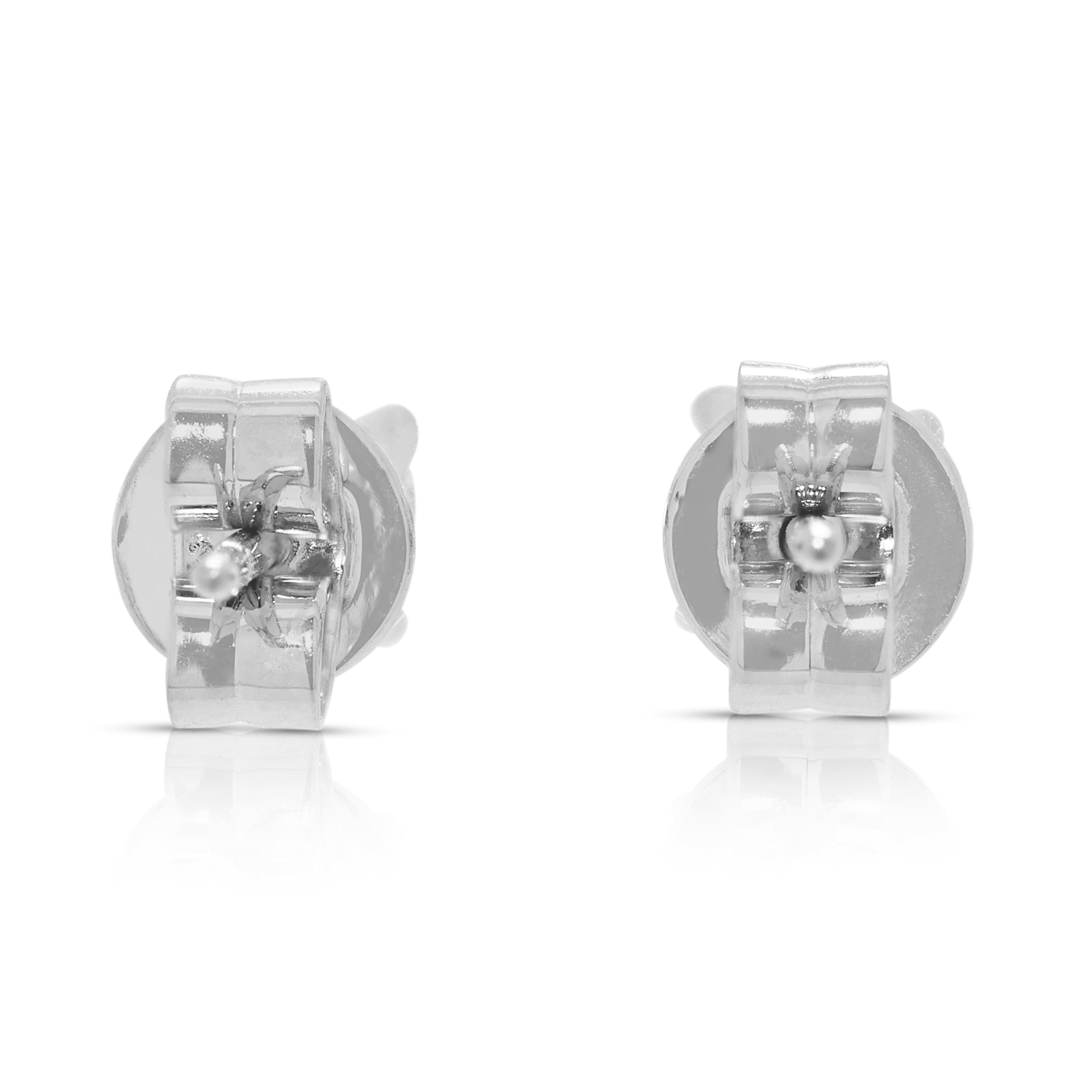 Classic 0.45ct Natural Diamond Stud Earrings in 18K White Gold