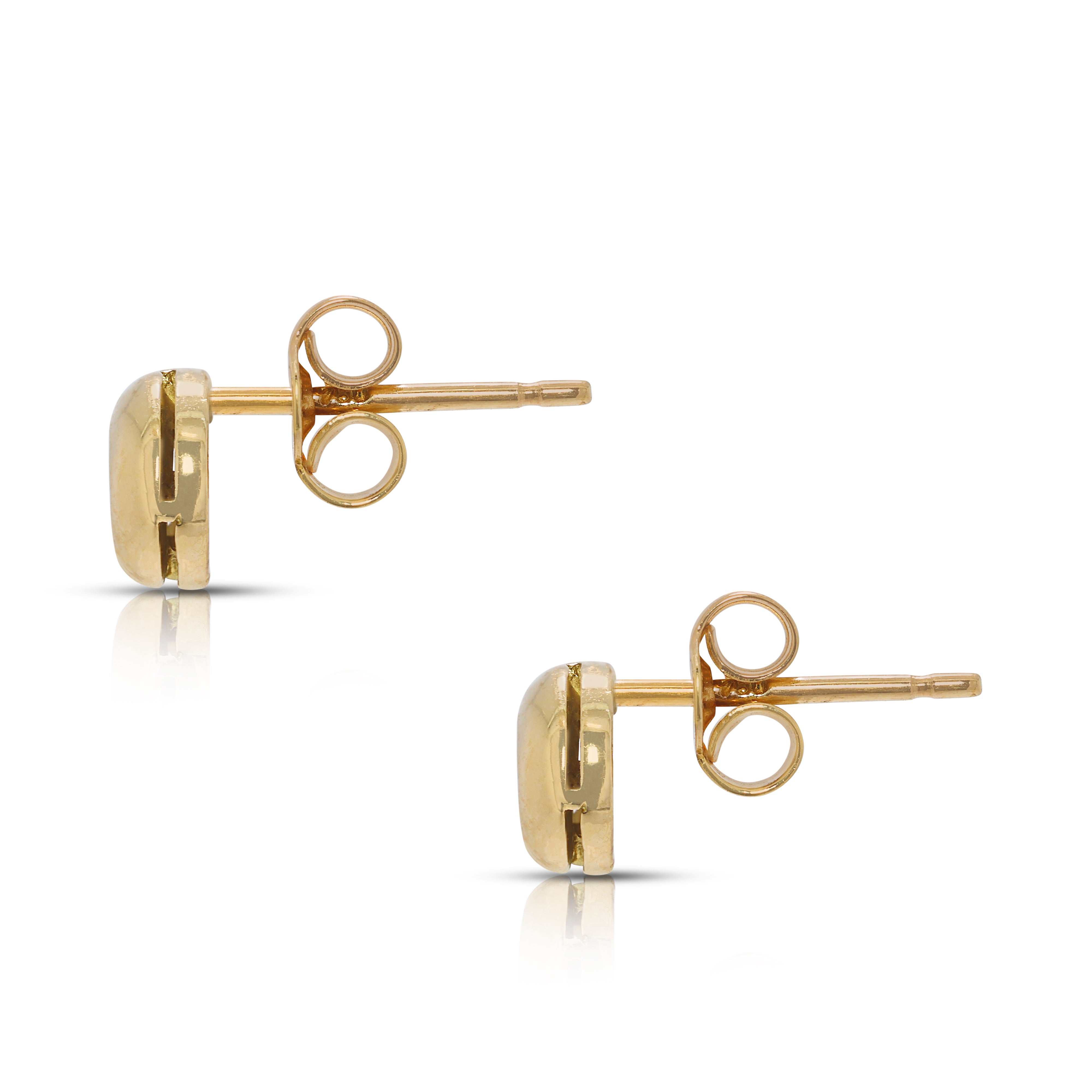 Chic 0.10ct Natural Diamond Stud Earrings in 18K Yellow Gold