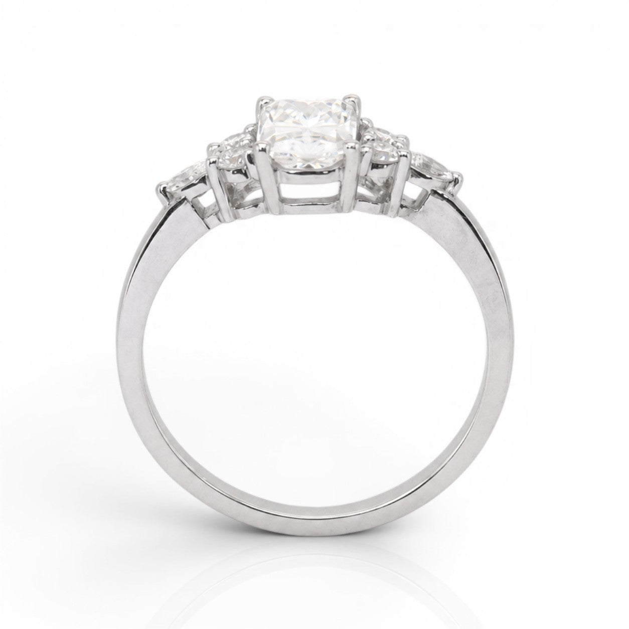 1.16 Carats IGI Certified Natural Diamond 18K White Gold Pave Ring