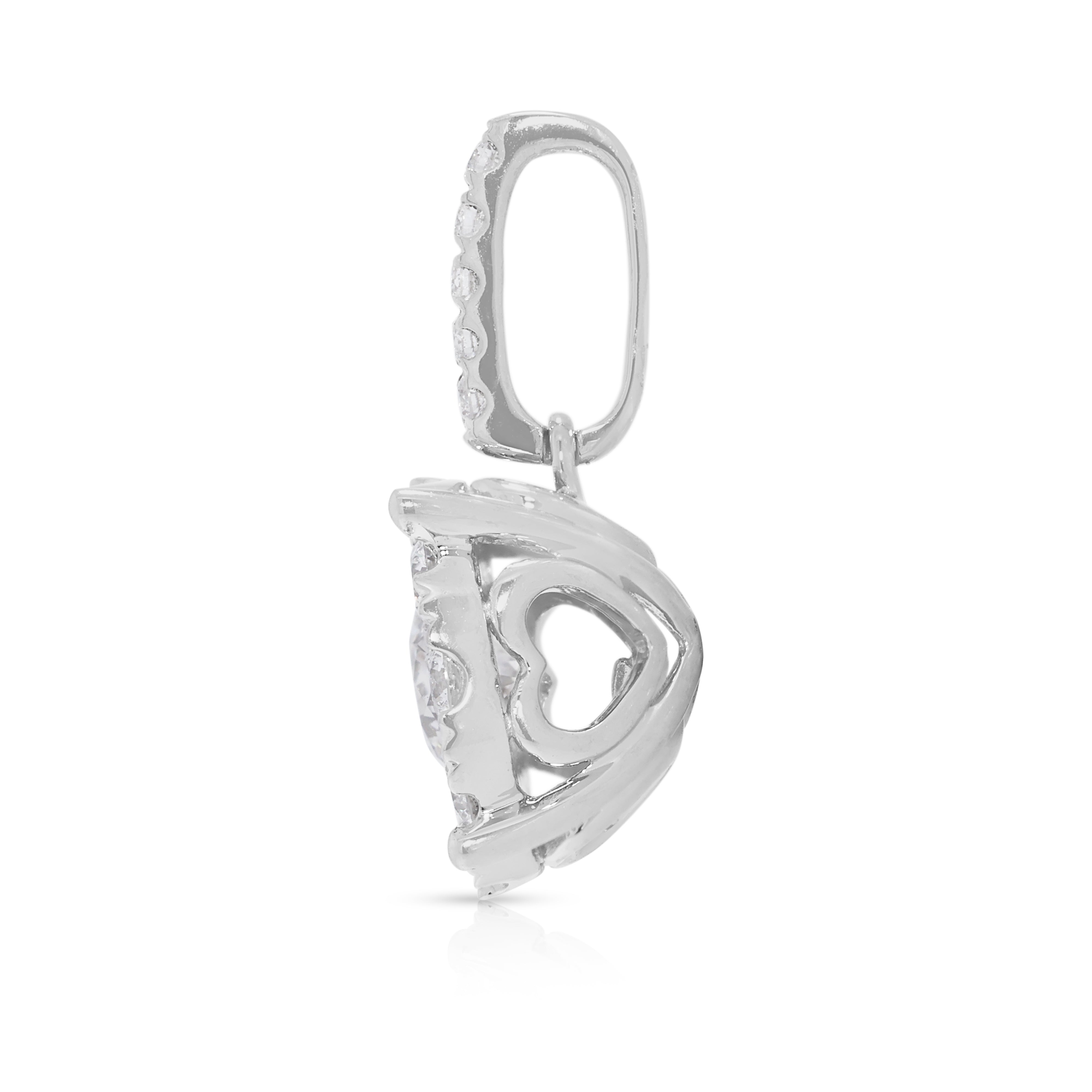 Opulent 0.64ct Lee Hwa Natural Diamond Pendant in 18K White Gold with Destinée Certificate