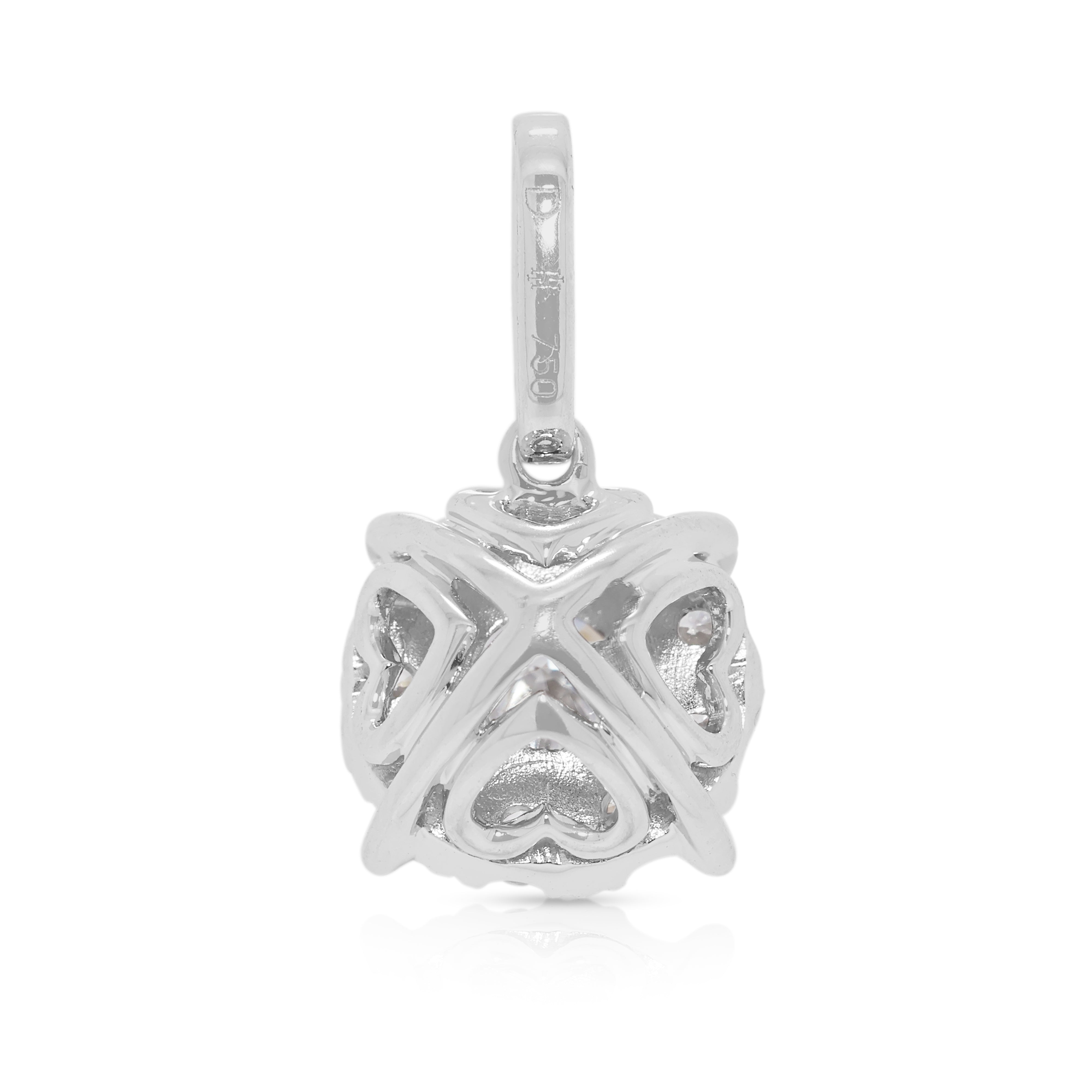 Opulent 0.64ct Lee Hwa Natural Diamond Pendant in 18K White Gold with Destinée Certificate