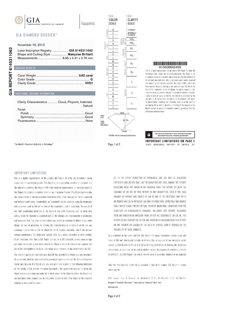 Radiant 1.32ct Natural Diamond Halo Ring in 18K White Gold by Larry Jewelry - GIA Certified