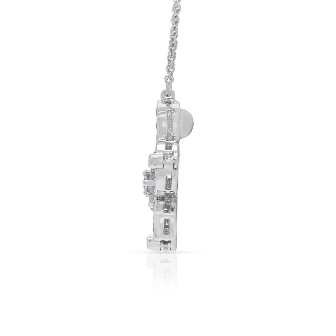 Blooming 0.47ct Diamond Bloom Necklace in 18K White Gold (2-in-1 Design)