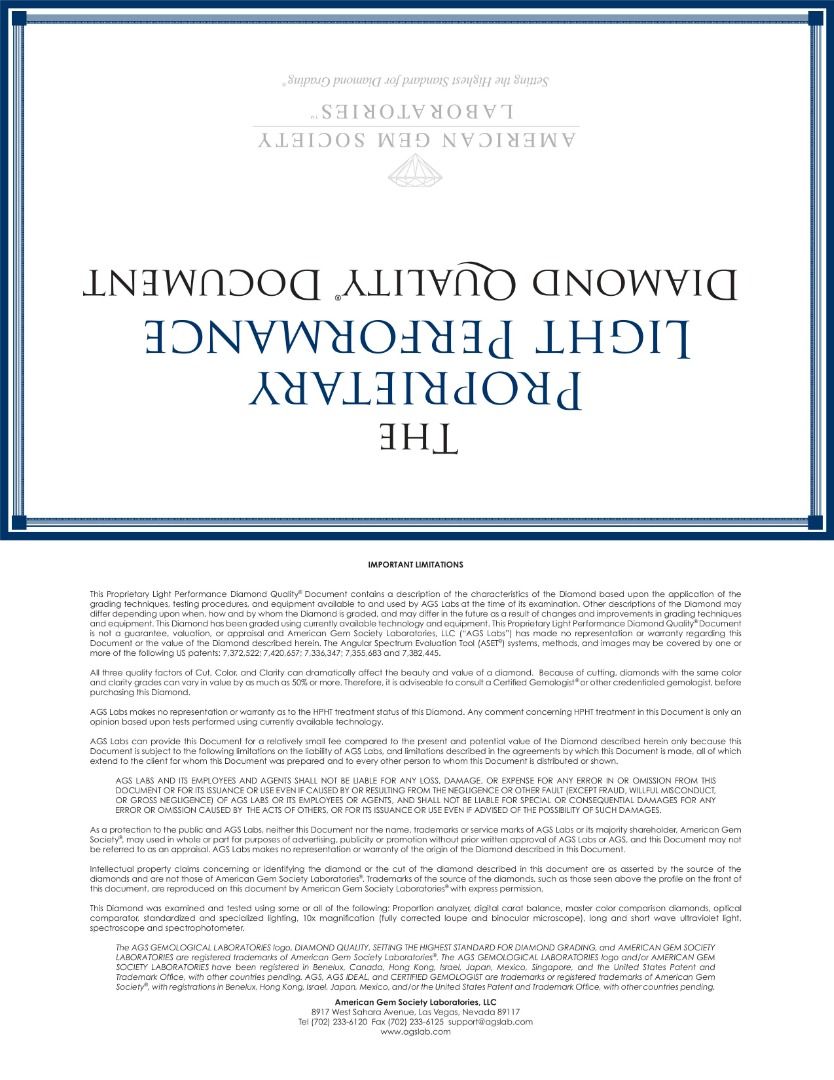 Brilliant 0.79ct Diamond Jann Paul Engagement Ring in 18K Two-Toned Gold - AGS Certified