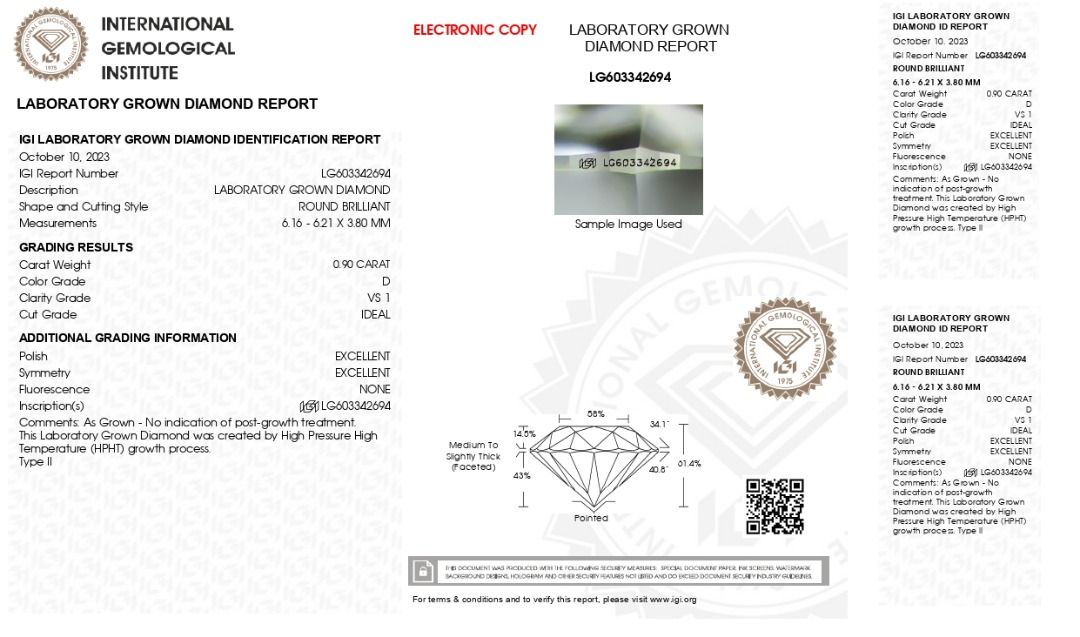 Brillanter 0,9-Karat-Labor-Diamant mit 0,10-Karat-Naturdiamant-Twist-Bandring in 18K Weißgold – IGI-zertifiziert