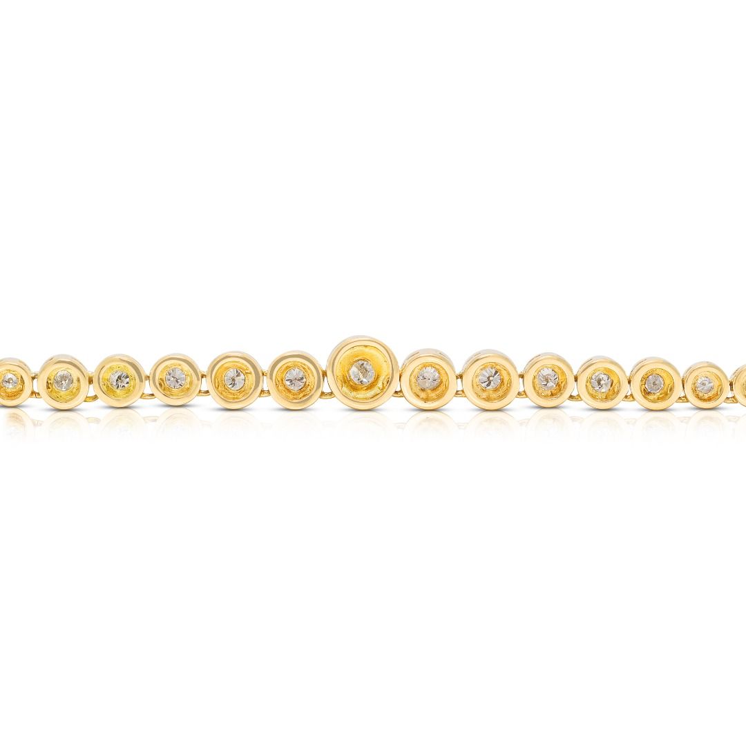 3,01 Karat IGI zertifizierter Naturdiamant 18K Gelbgold Halskette
