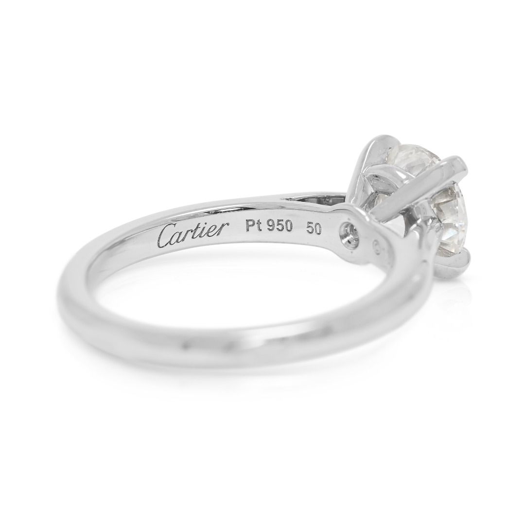 Cartier 1.33ct GIA-Certified Diamond Ring in 18K White Gold