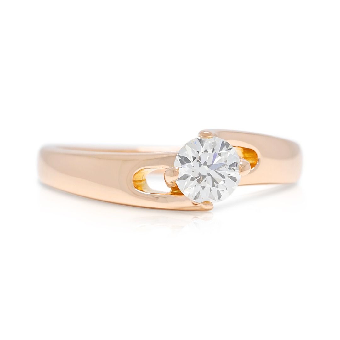 Celestial 0.36ct Natural Diamond Destinee Solitaire Ring in 18K Rose Gold