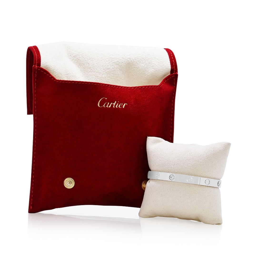 Iconic Cartier Love Bangle in 18K White Gold