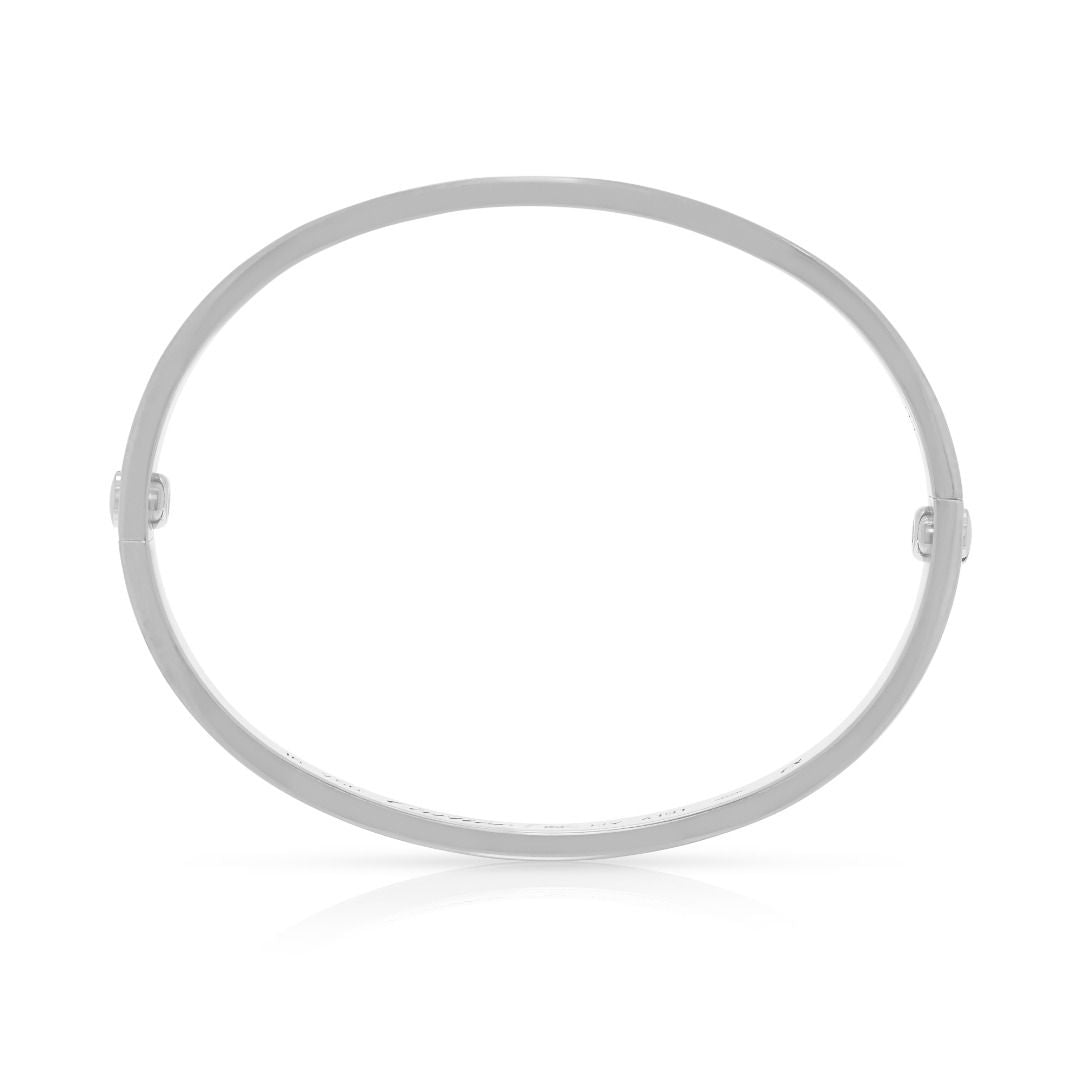 Iconic Cartier Love Bangle in 18K White Gold