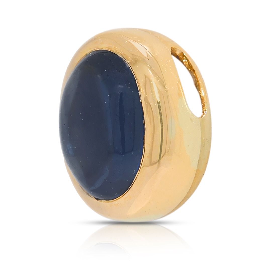 Charming 0.08ct Sapphire Pendant in 18K Yellow Gold (New)