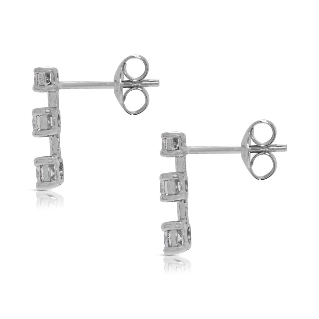 Chic 0.48ct Natural Diamonds Earrings in 18K White Gold