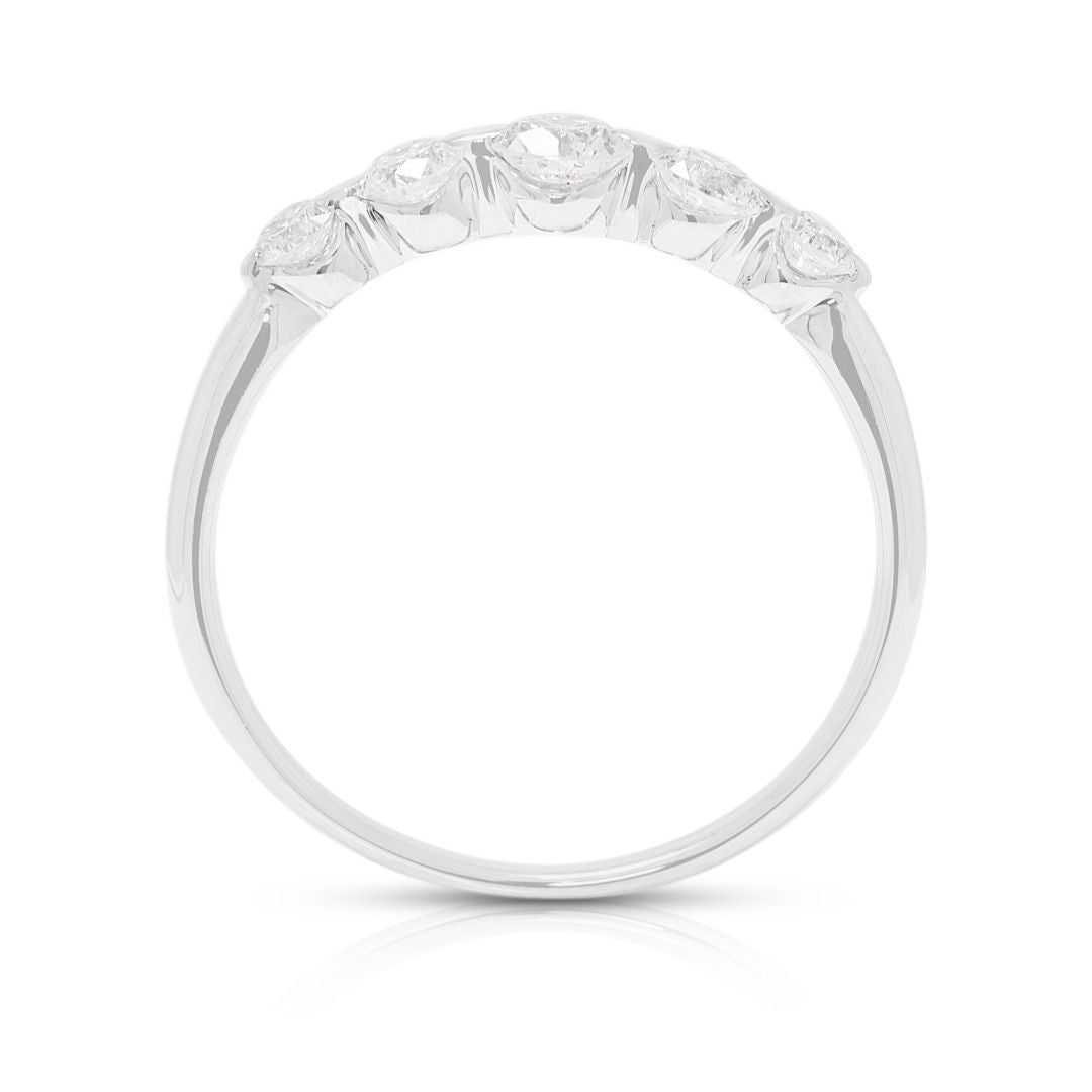 Chic 0.51ct Diamond Five-Stone Ring in Platinum
