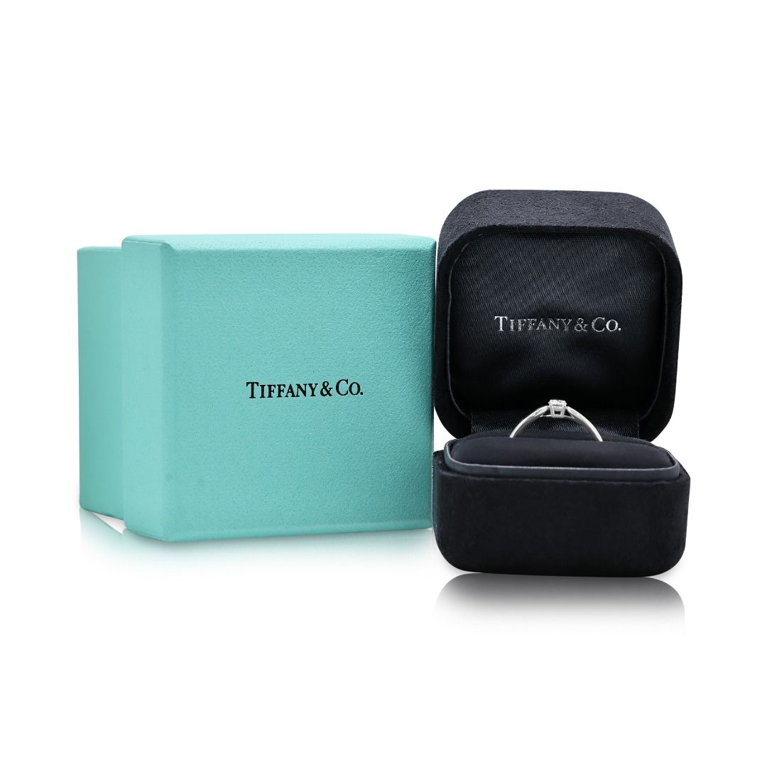 Klassischer runder Brillant-Tiffany & Co. Diamant-Solitärring Platin 0,20 Karat (Neu)
