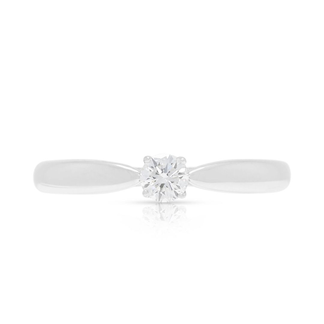 Klassischer runder Brillant-Tiffany & Co. Diamant-Solitärring Platin 0,20 Karat (Neu)