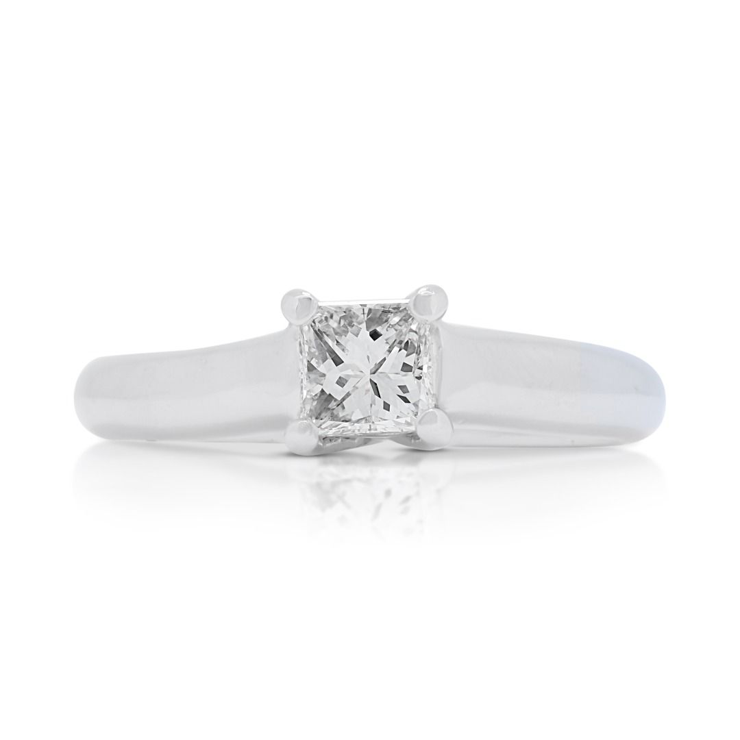 Classic 0.40ct Diamond Solitaire Ring in 14K White Gold