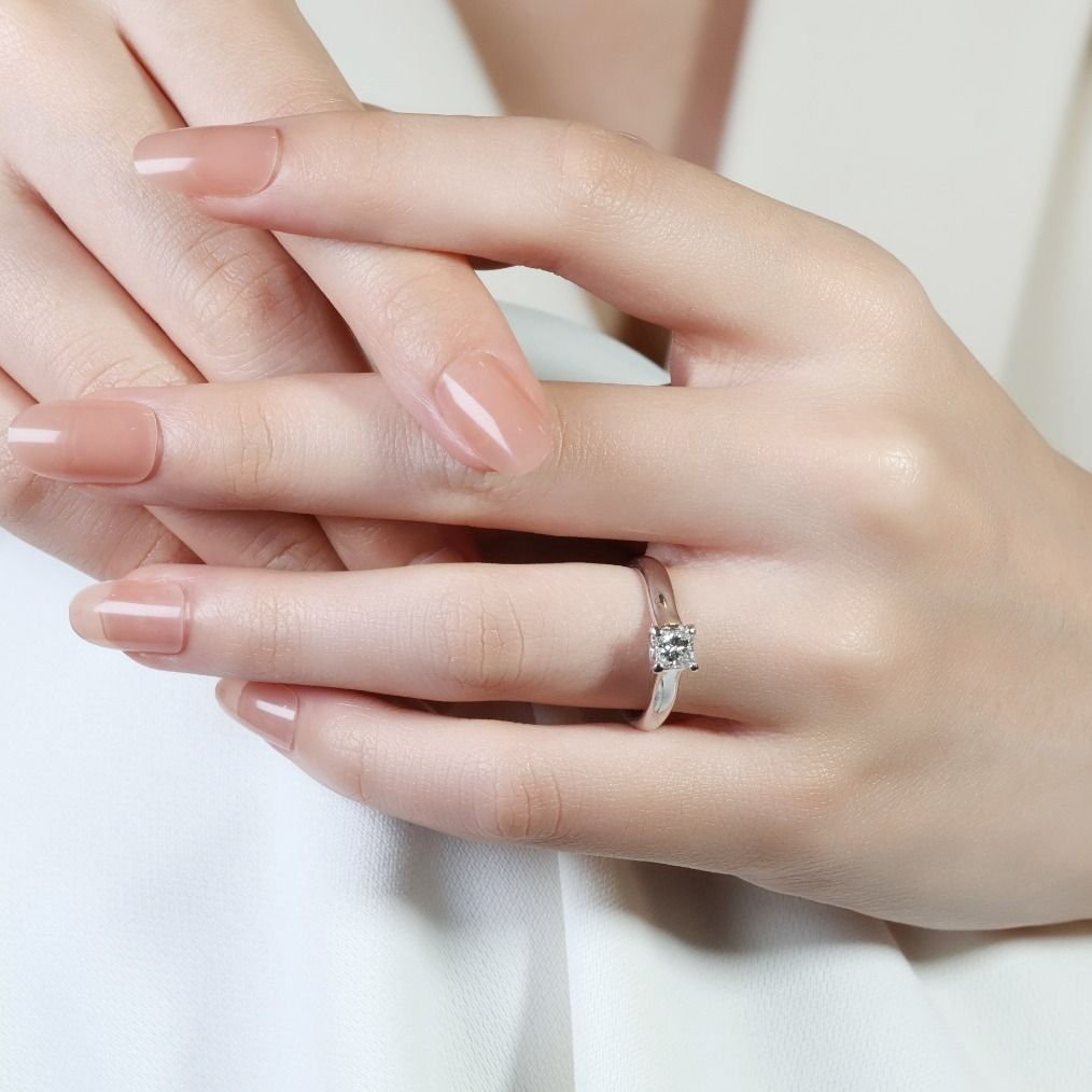 Classic 0.40ct Diamond Solitaire Ring in 14K White Gold