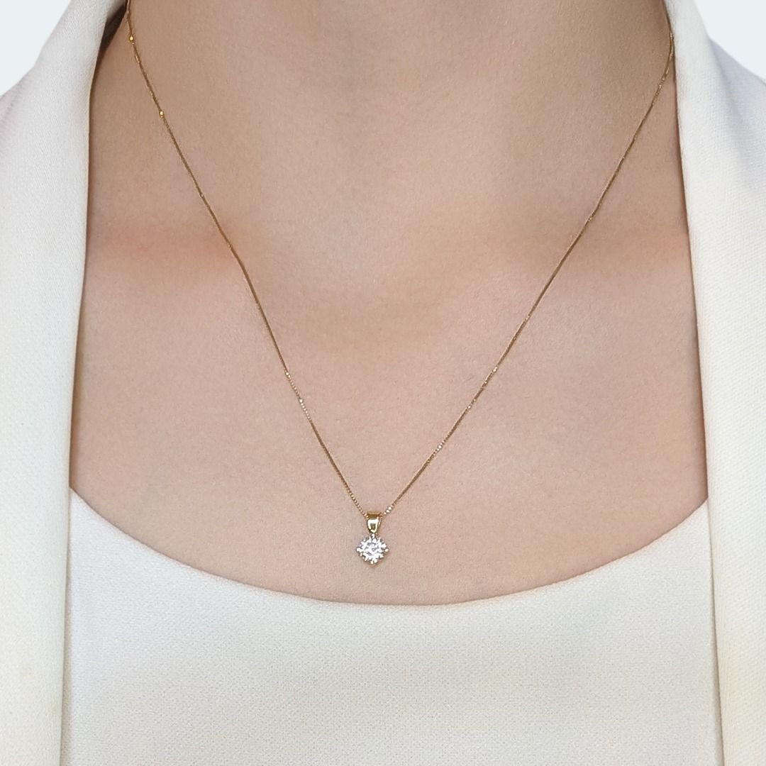 Classic 0.50ct Round Brilliant Solitaire Diamond Pendant - IGI Certificate