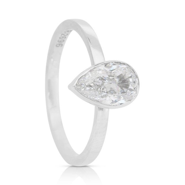 Classic 1.01ct Diamond Solitaire Ring in 18k White Gold - IGI Certified